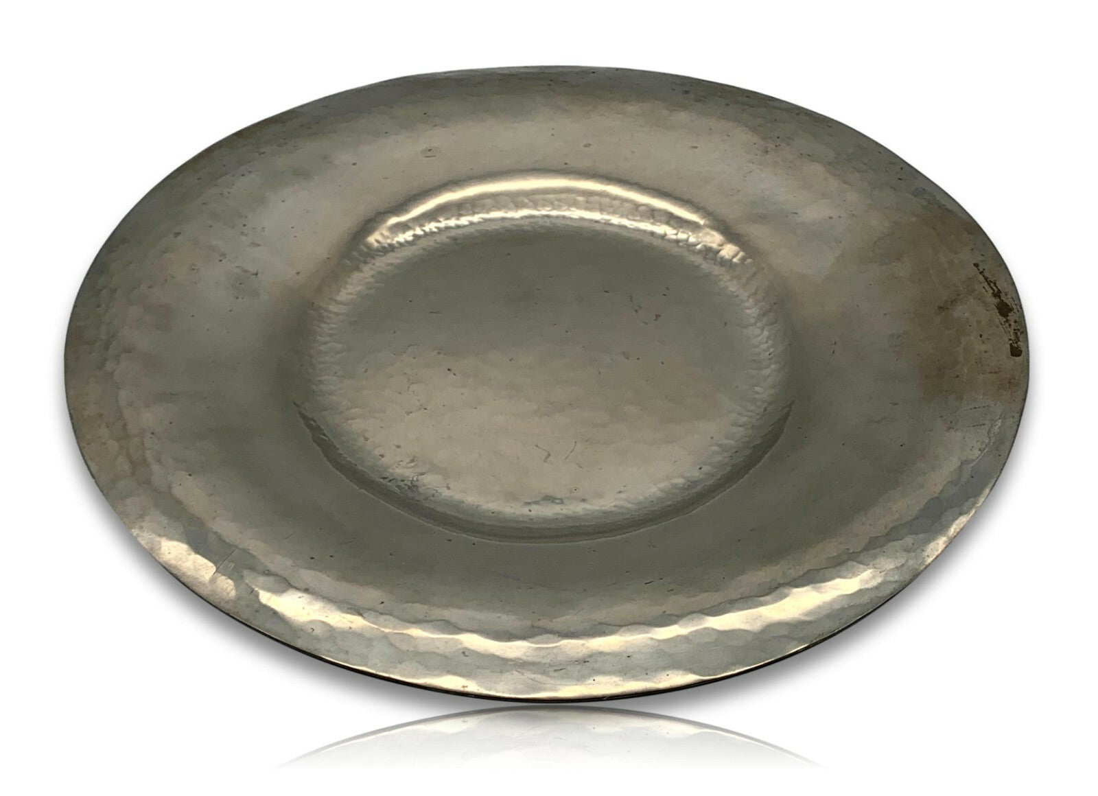 Karl Raichle Bauhaus - XL Zinnteller Schale - Handgeschmiedet Hammerschlag1