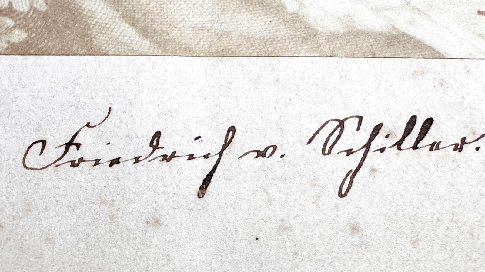 Friedrich von Schiller – historische Radierung mit Tintenunterschrift4