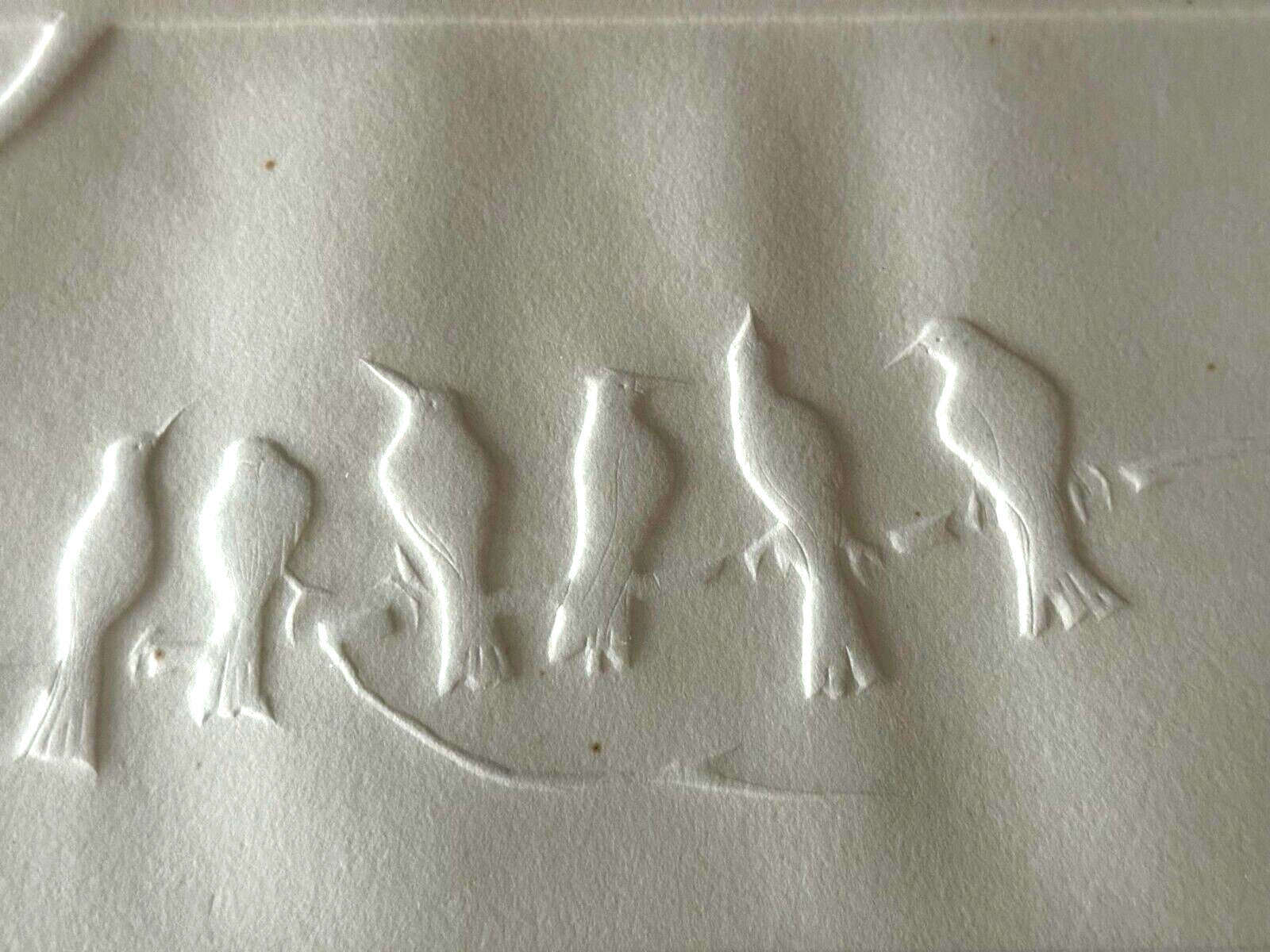 Geprägtes Büttenpapier - Ruth Dosmar Sipper 1922-2022 - 'der frühe Tratsch' 1/501