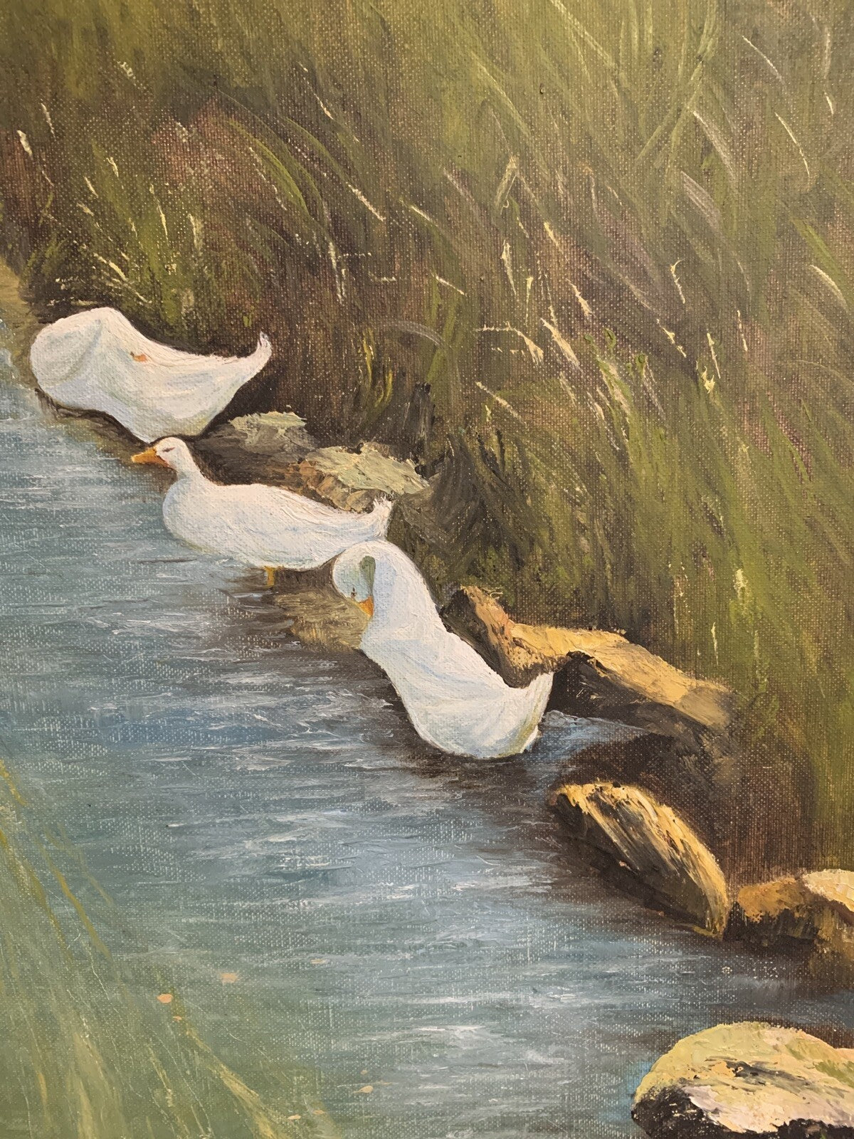 Enten am Teich Ölgemälde 19676