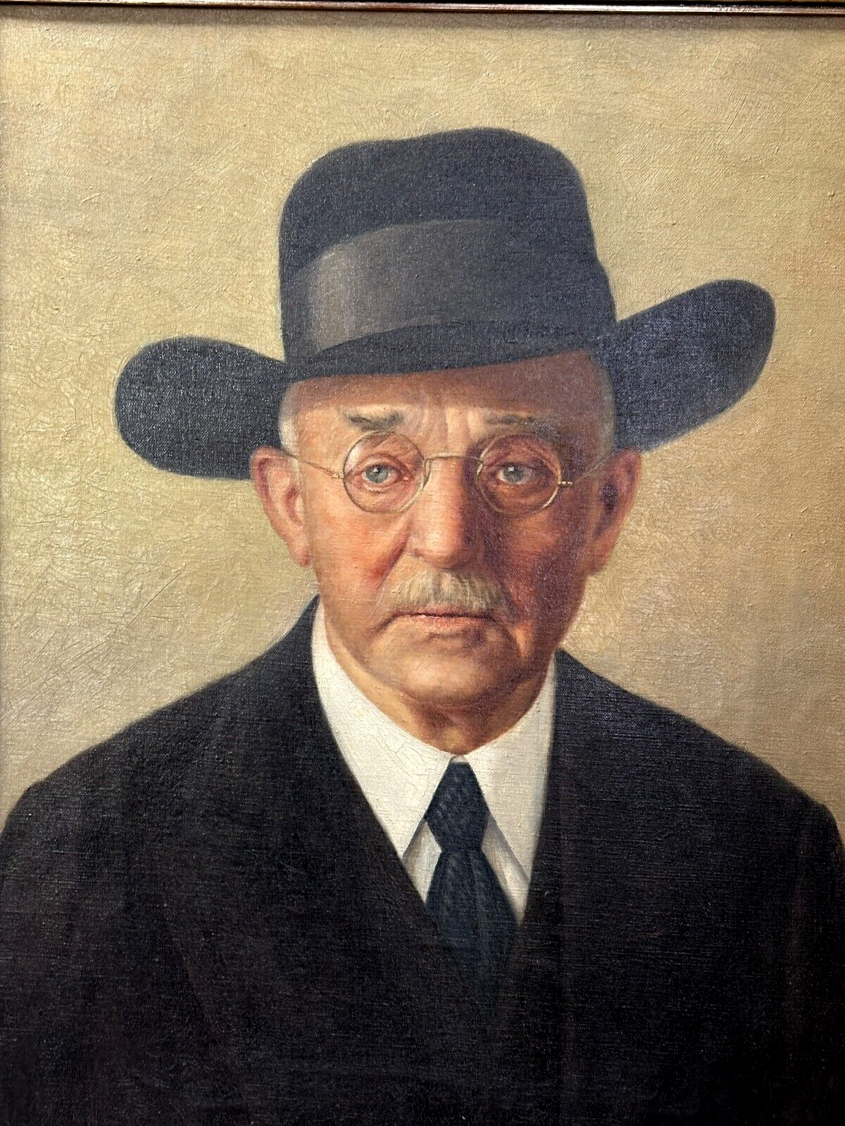 G. Reinhardt - Öl auf Leinwand - Porträt Schriftsteller Karl Wagenfeld signiert1