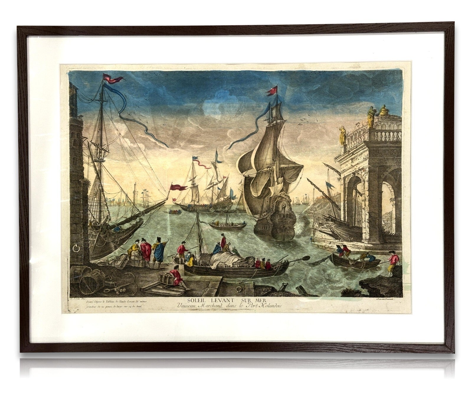 Claude le Lorrain (1600-1682) - Kol. Kupferstich - 'SOLEIL LEVANT SUR MER'0