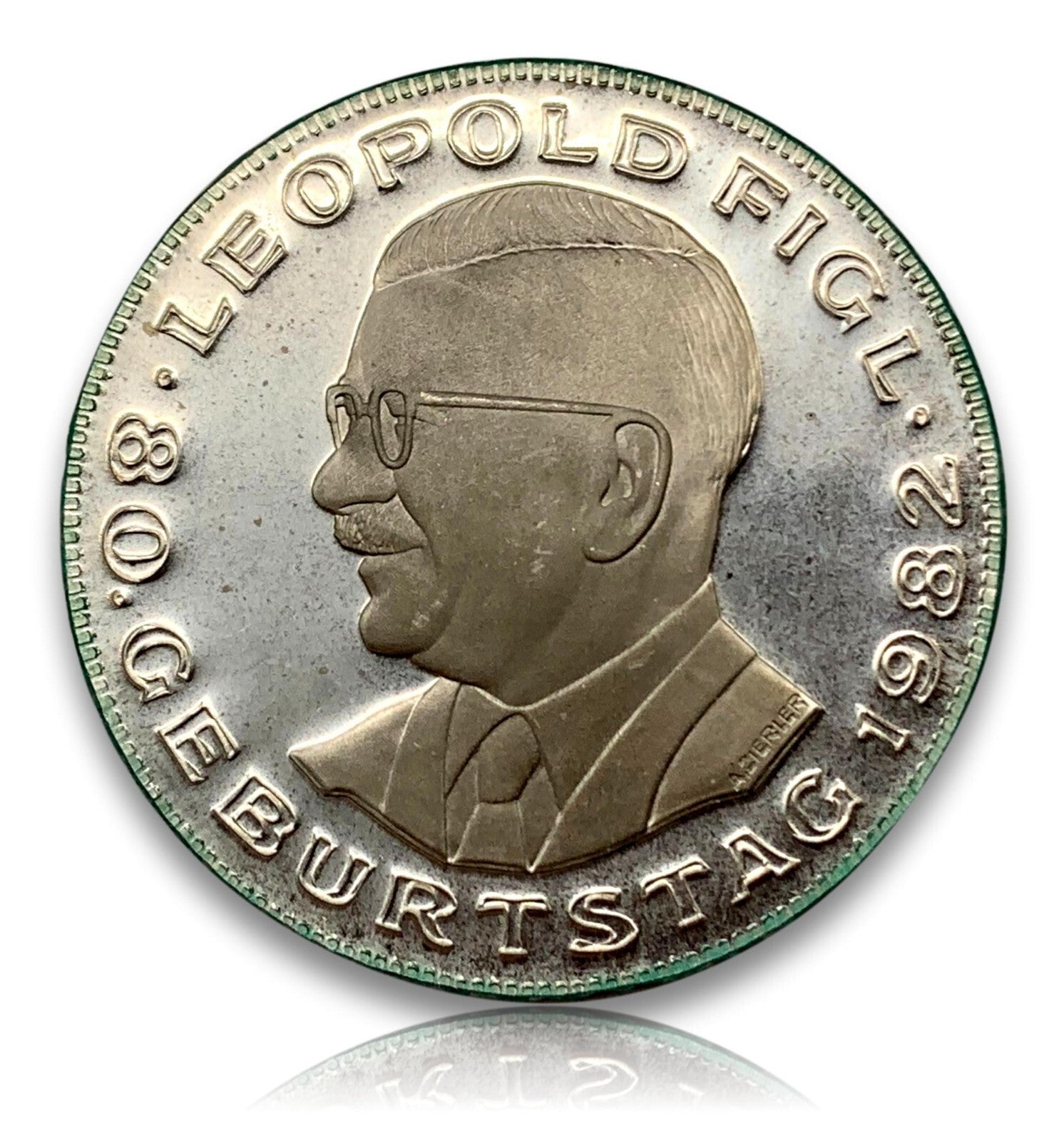 500 Schilling Österreich - Silber Münze - 80. Geburtstag von Leopold Figl - PP0
