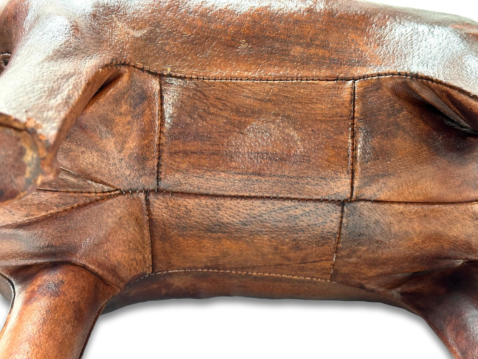 Dimitri Omersa - Fußbank Fußhocker - Stier - Leder - Design Möbel - Restauriert11