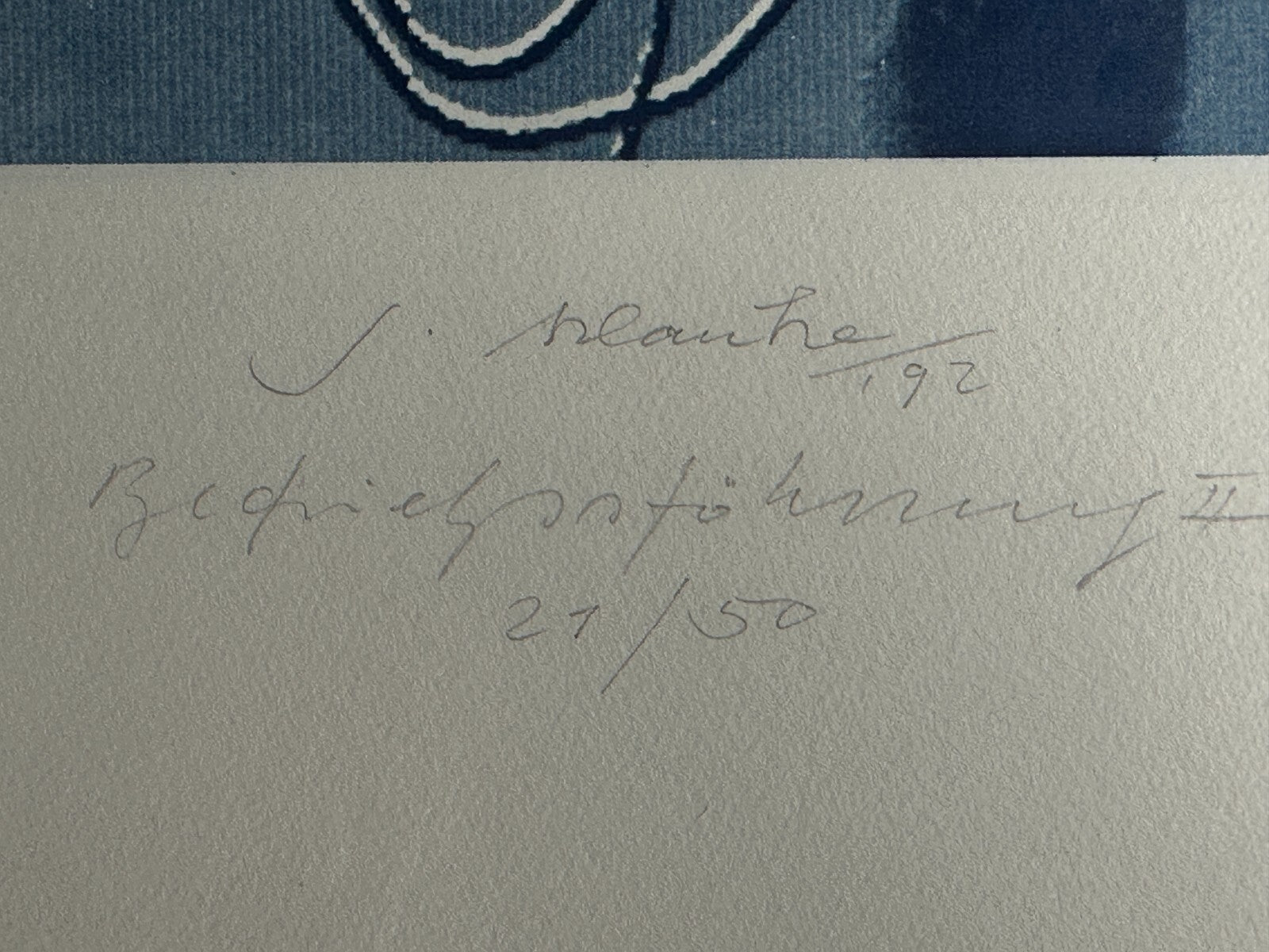 Jürgen Klauke - Heliografie - Betriebsföhnung II - Signiert - Nummeriert 21/5013