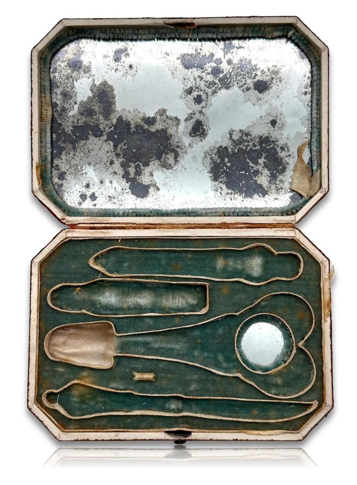 Antikes Näh-Etui um 1800 – komplett mit Zubehör & Originaletui - Silber2