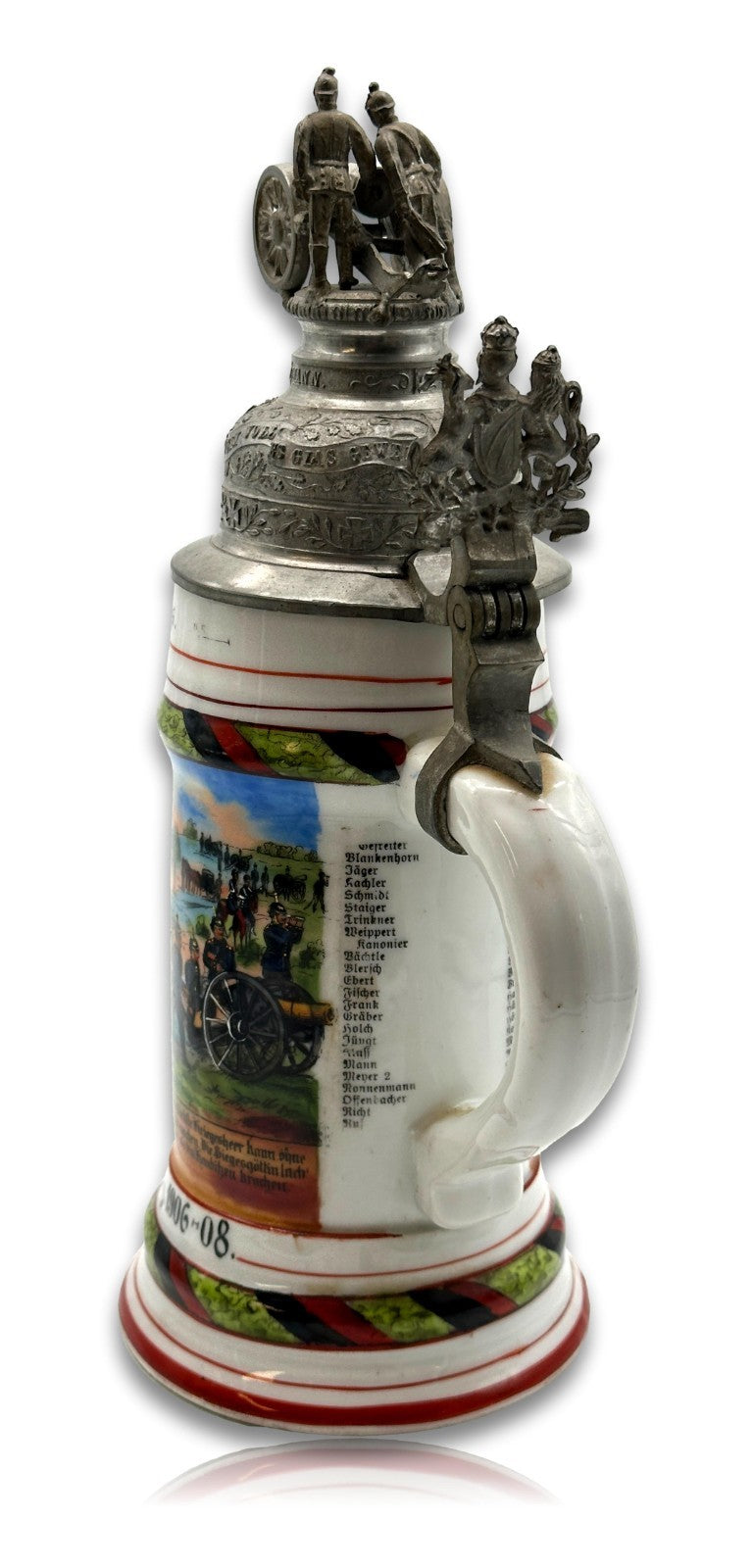 Reservistenkrug Württemberg FA-Regt. Nr. 65 Ludwigsburg 1906–08 – Kanonier4