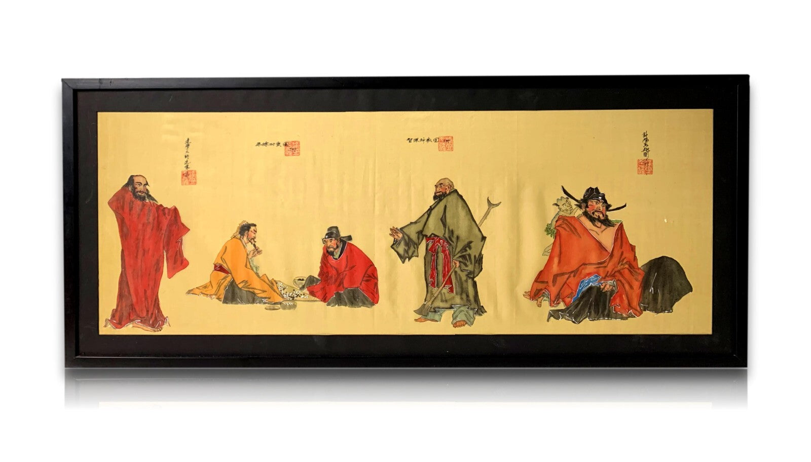 moderne chinesische Seidenmalerei nach ZENG FAN - Lu Zhishen - Zhong Kui - Xu Da0