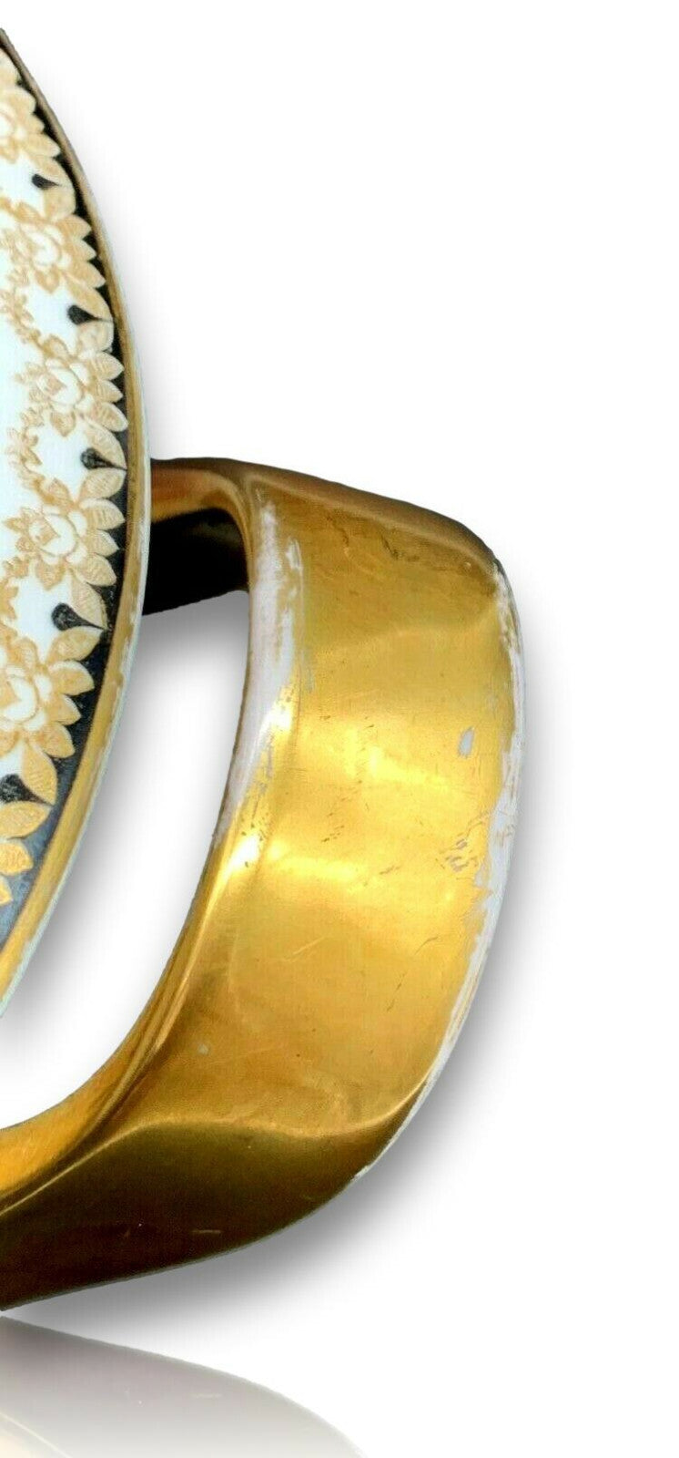 Krautheim Porzellan - Suppenterrine oval Suppenschüssel mit Deckel - Gold - 19153