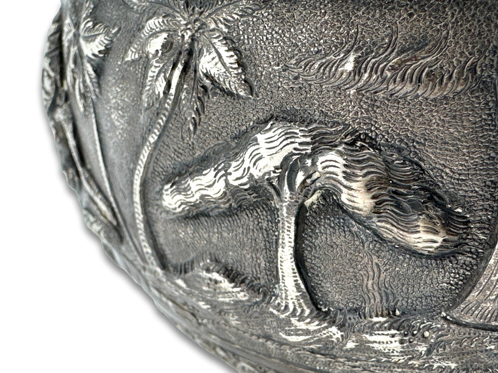 Silberschale mit figürlichem Hochreliefdekor – Südostasien - ca. 1900/30 - Burma4