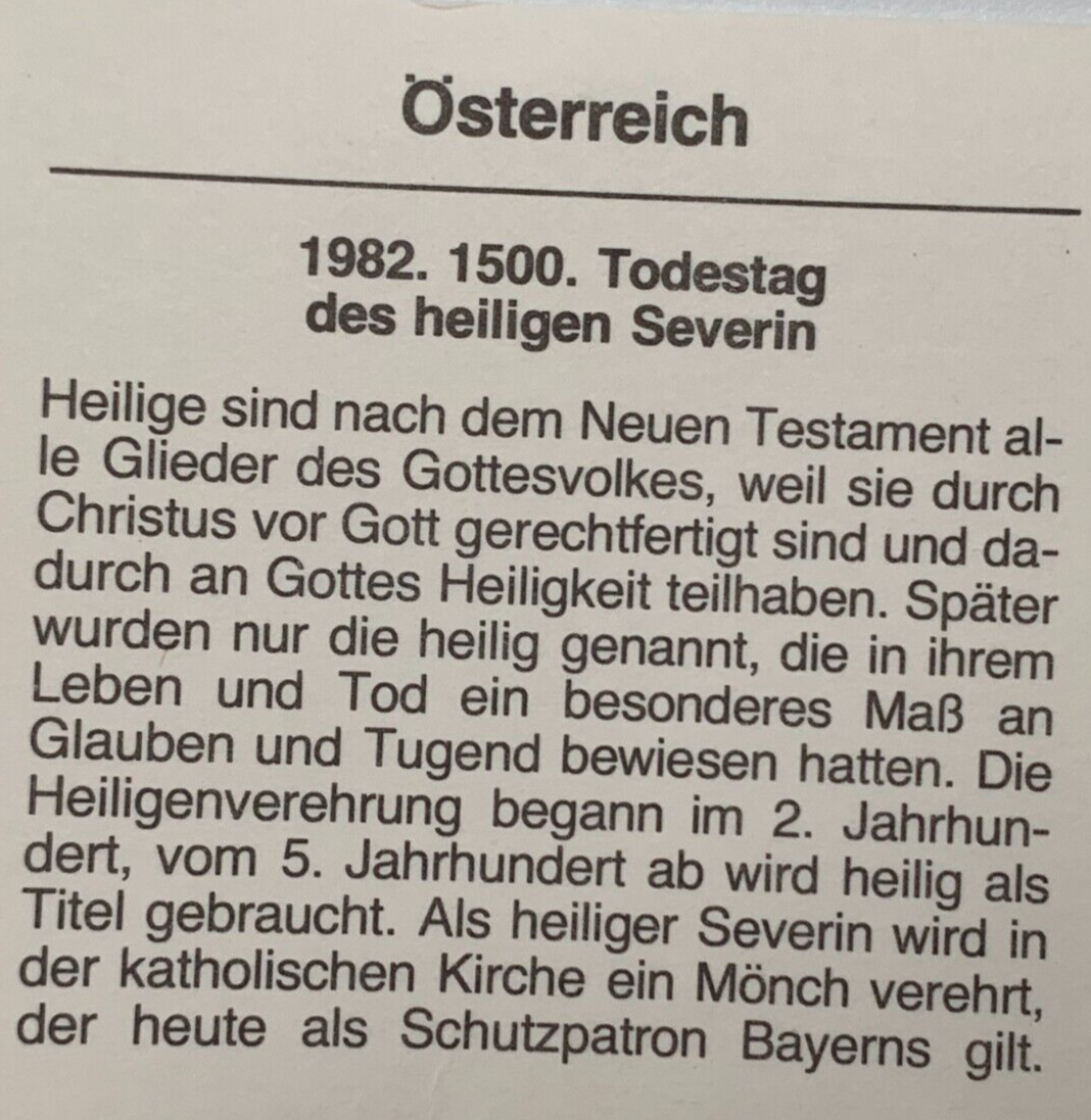 500 Schilling Österreich - Silber Münze - 1500. Todestag heiligen Serverin - PP2