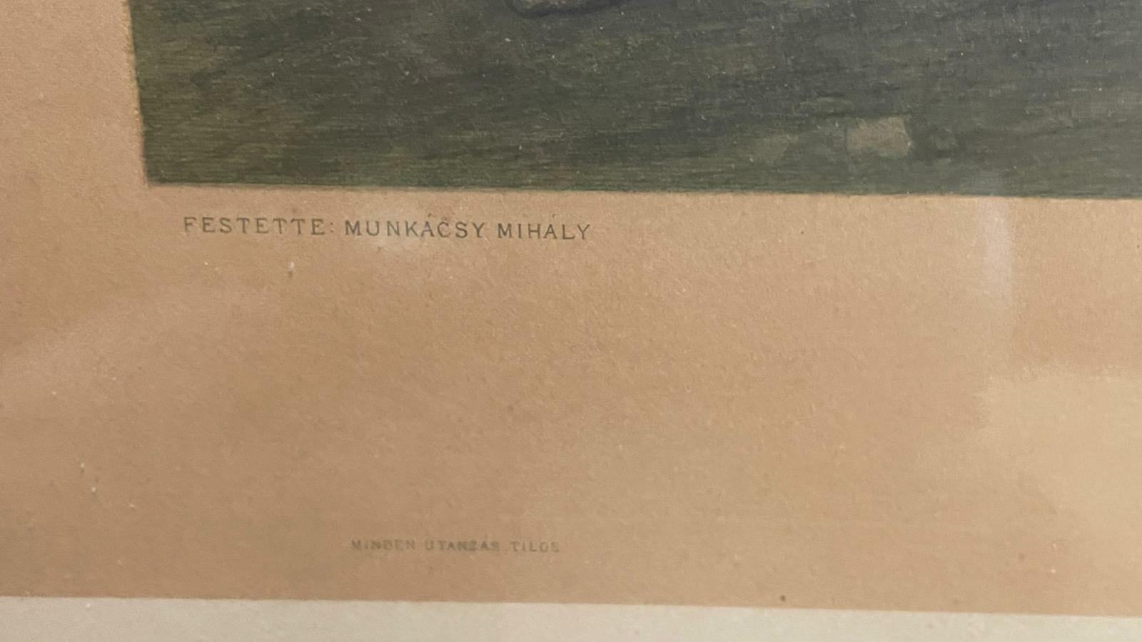 Lithographie - Mihály von Munkácsy - Ungarn - Die Kreuzigung - Gerahmt - 19003