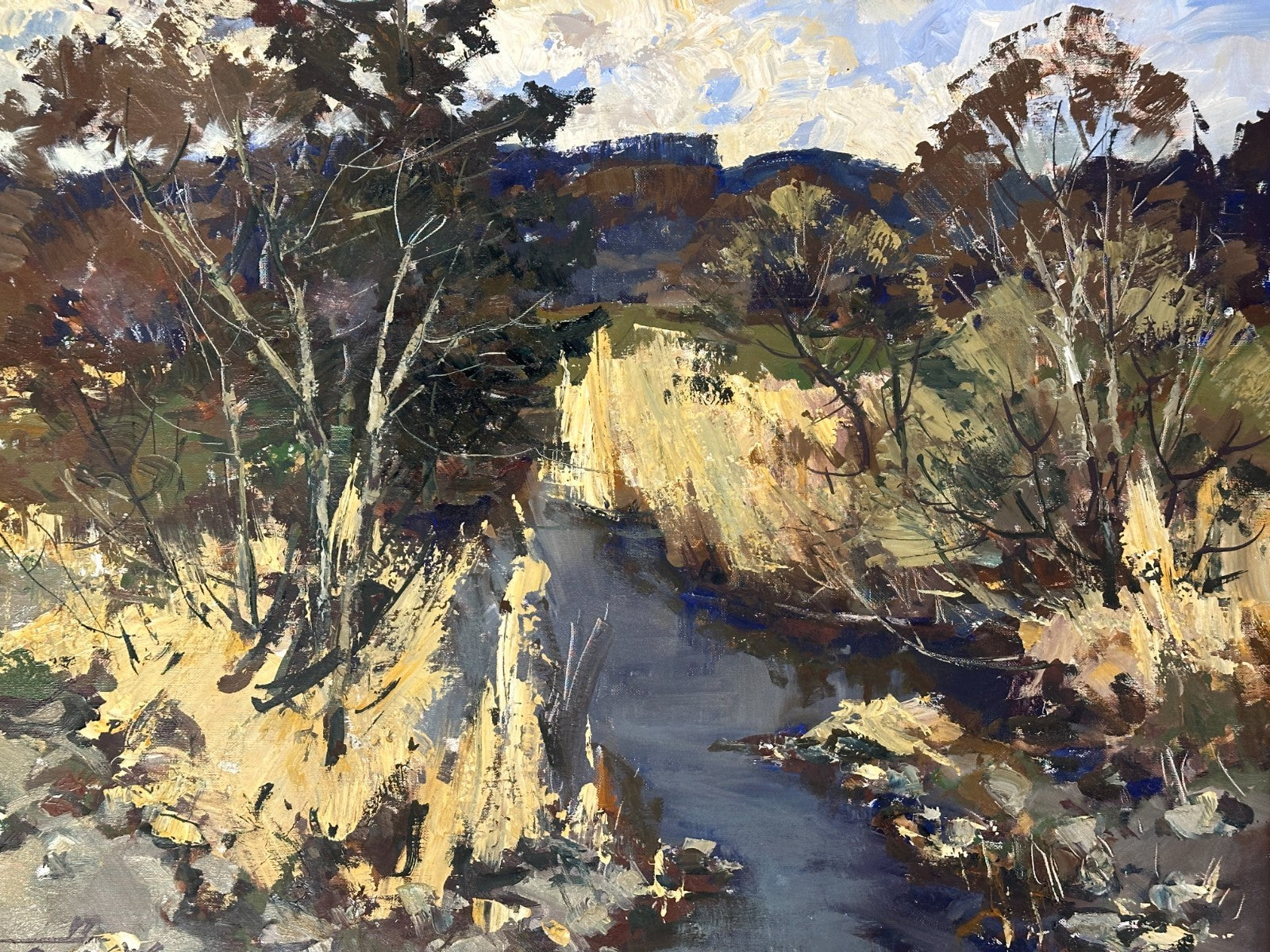 Robert Trätzl - Altwasser bei Stegen/Ammersee - Öl auf Leinwand - signiert1