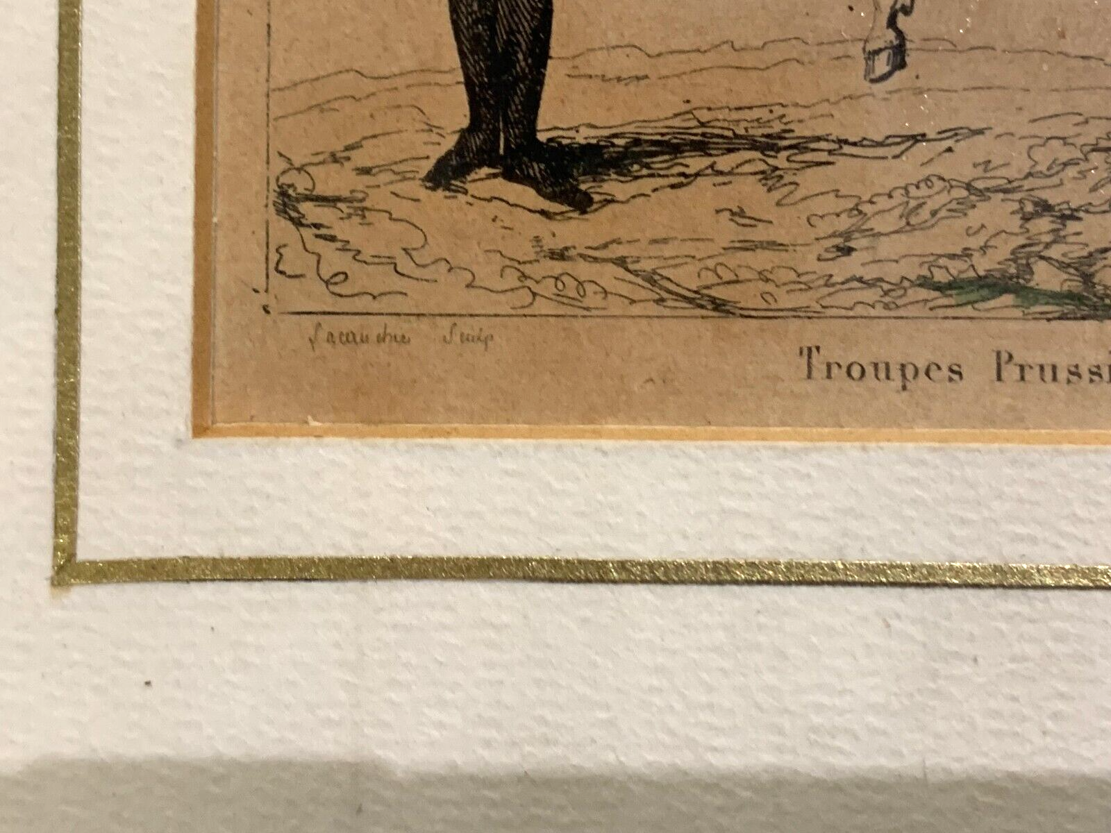 Lacauchie - Stahlstich koloriert - preußische Truppen der königl. Garde 17927