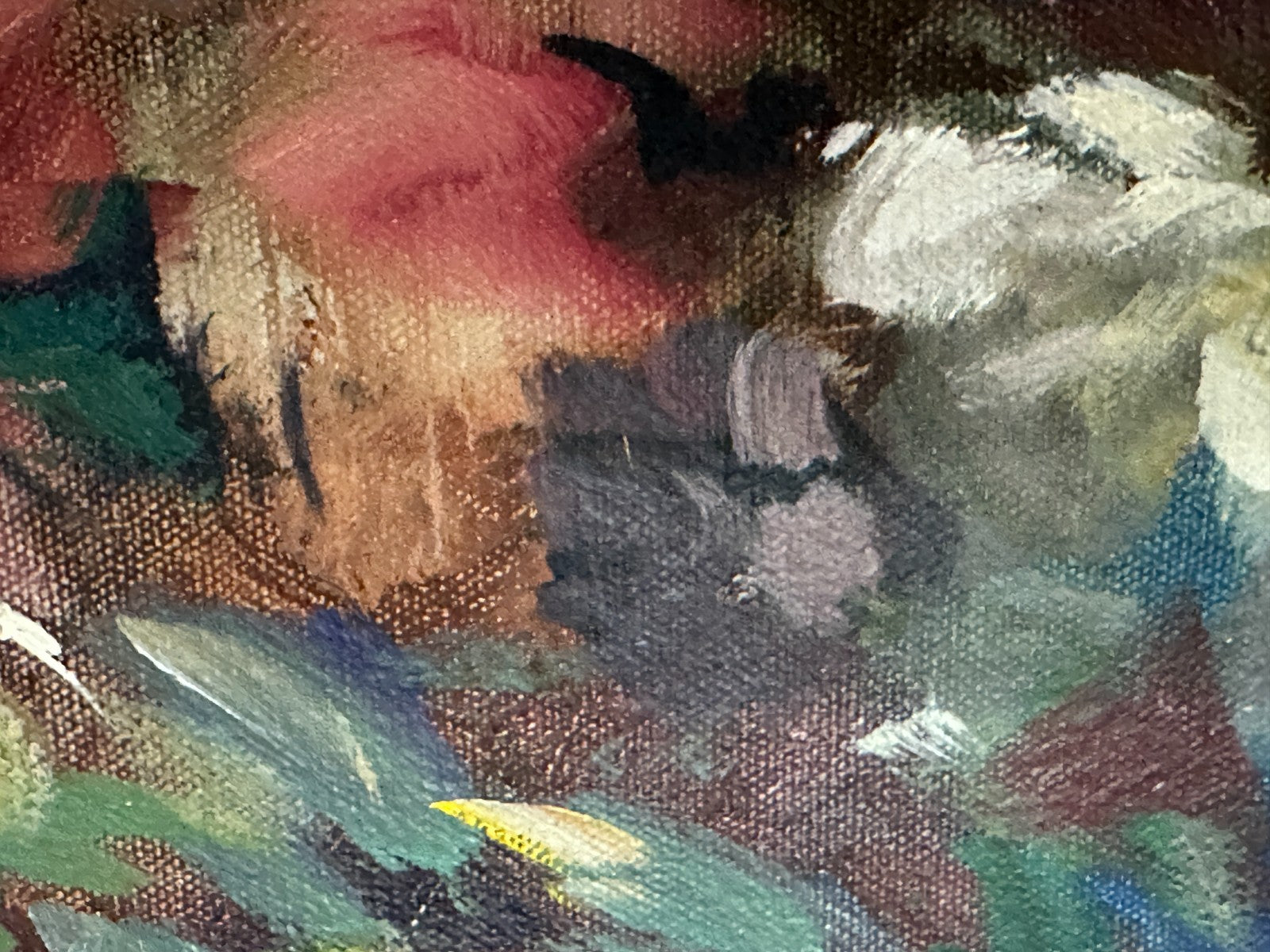 Roger San Miguel - Impressionismus Blumenstrauß - Öl auf Leinwand - signiert8