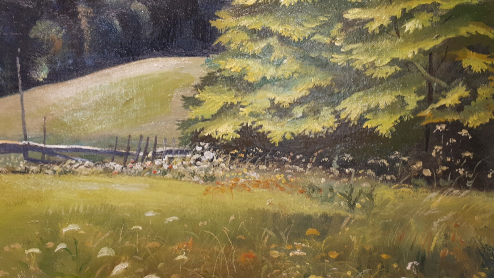 EUGENE SPIRO - Gemälde Öl auf Platte - Süddeutsche Landschaft - signiert 19492