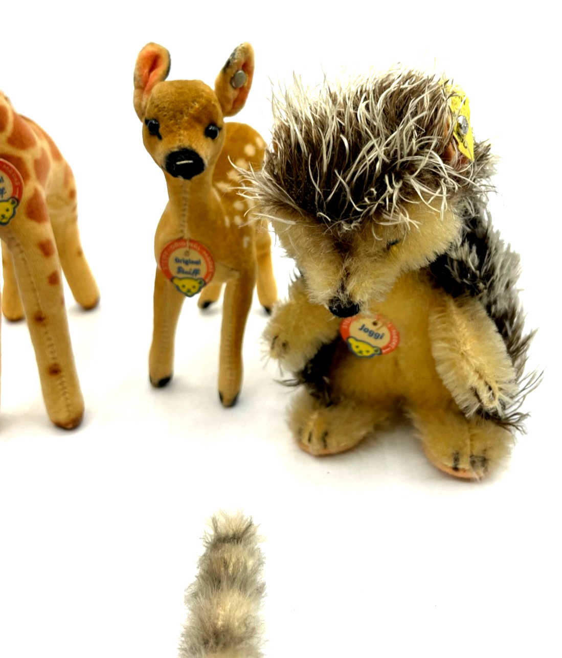6 vintage Steiff Tiere mit Knopf Schild Glöckchen top gepflegtes Konvolut3