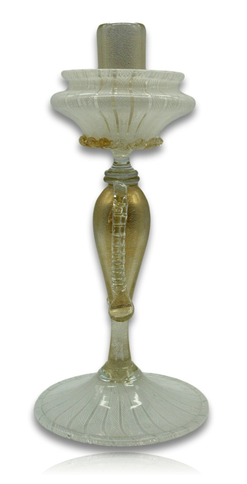 Salviati Murano - Handarbeit Kunstglas - mit Goldeinschmelzung - Blütenform4