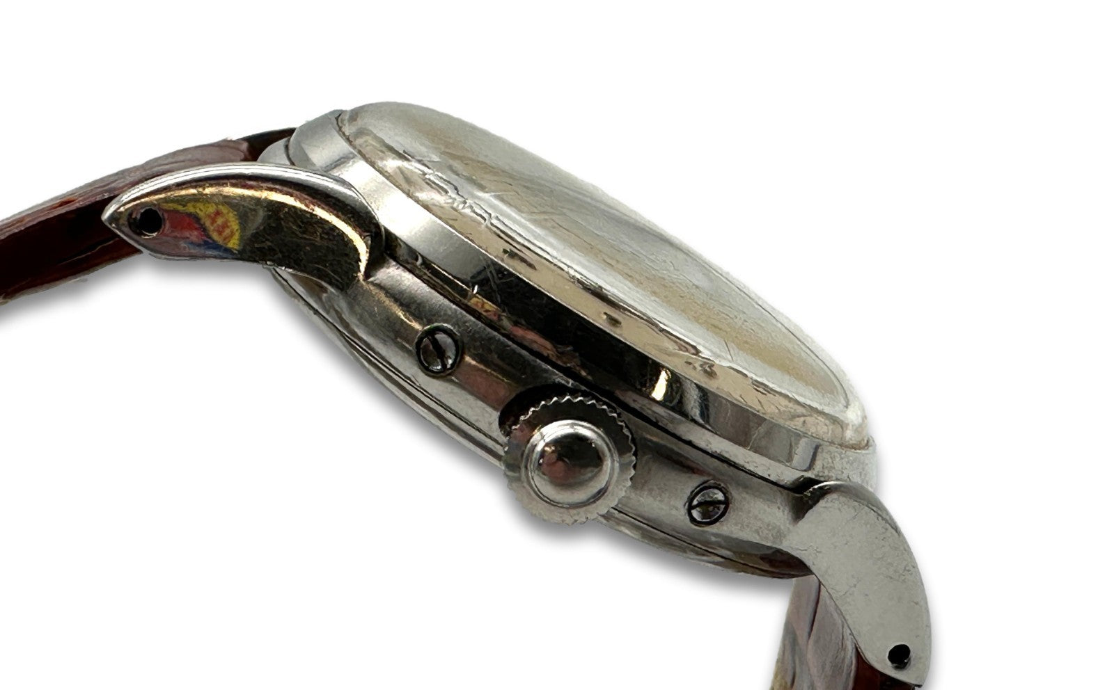 Leonidas Uhr - Mondphase Day-Date - Pointer Date - Stahl - 35,5mm - ca. 1950er4