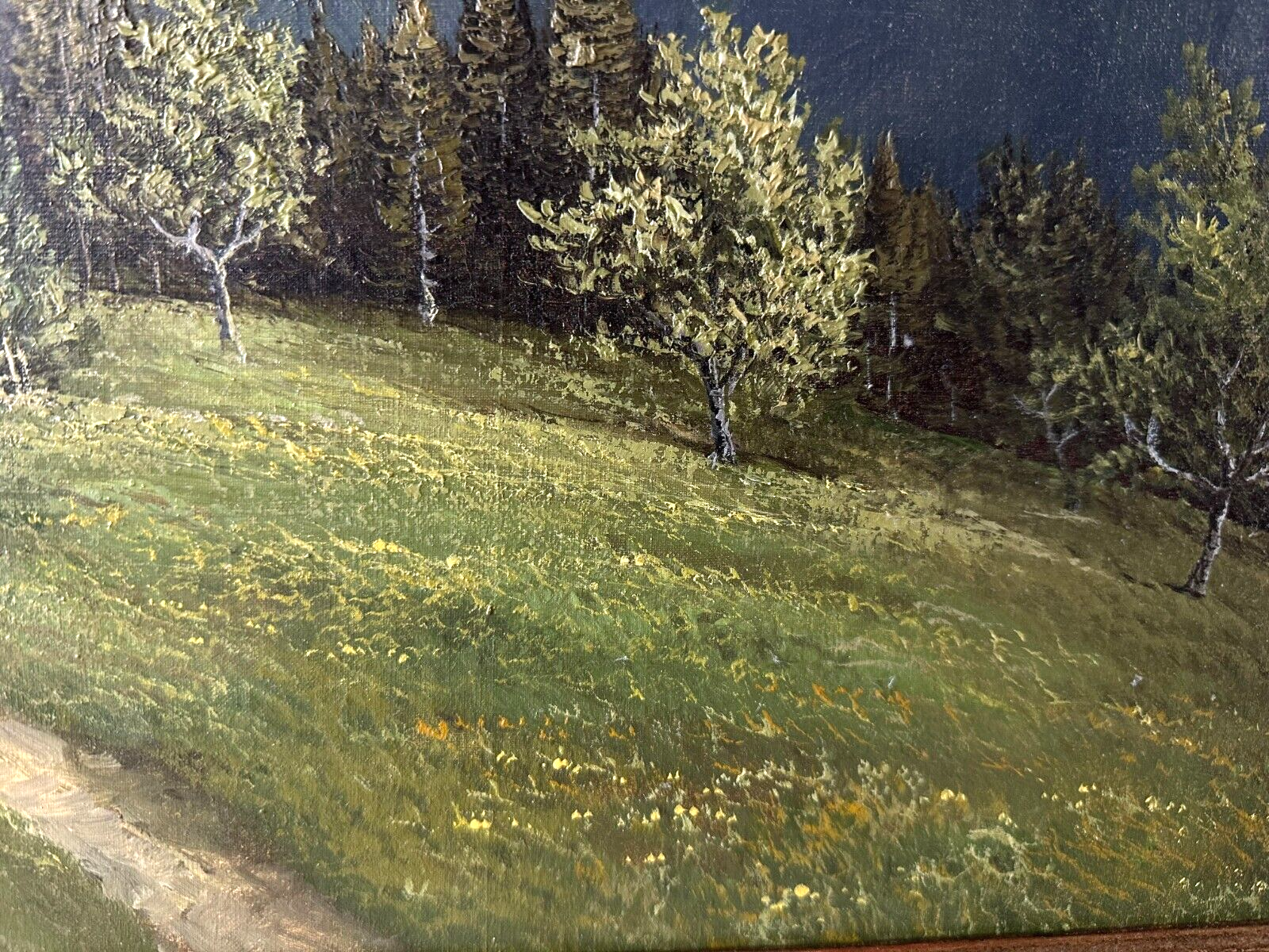 Öl auf auf Leinwand - Tiroler Hof mit wilden Kaiser - Meyer München - signiert9