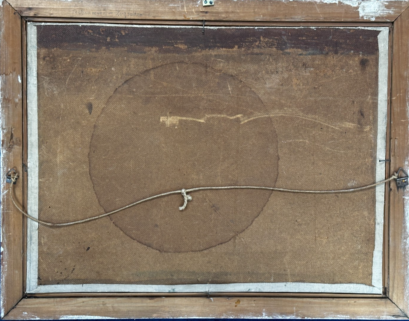 Ernst Feuerstein 1903–1960 Bauernhof an der Zugspitze Öl auf Masonit - signiert14