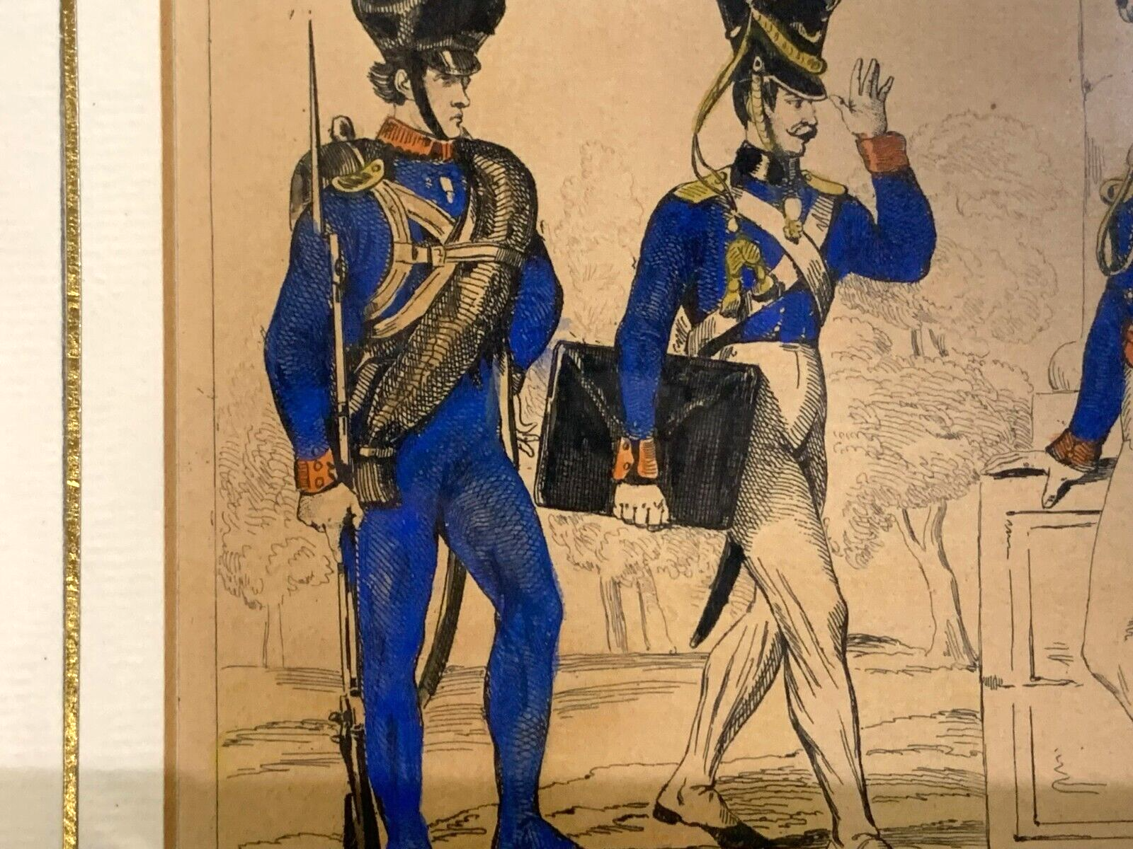 Lacauchie - Stahlstich koloriert - Grenadier der preußischen königlichen Garde4