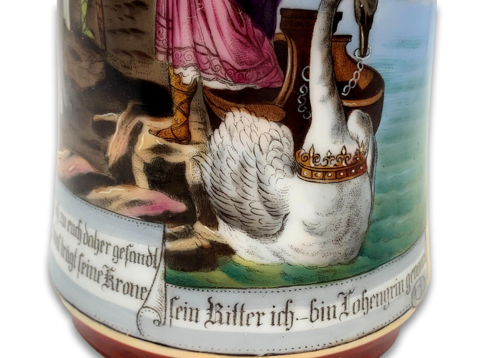 Bierkrug Humpen - Gralserzählung - Oper Lohengrin von Richard Wagner - um 18907