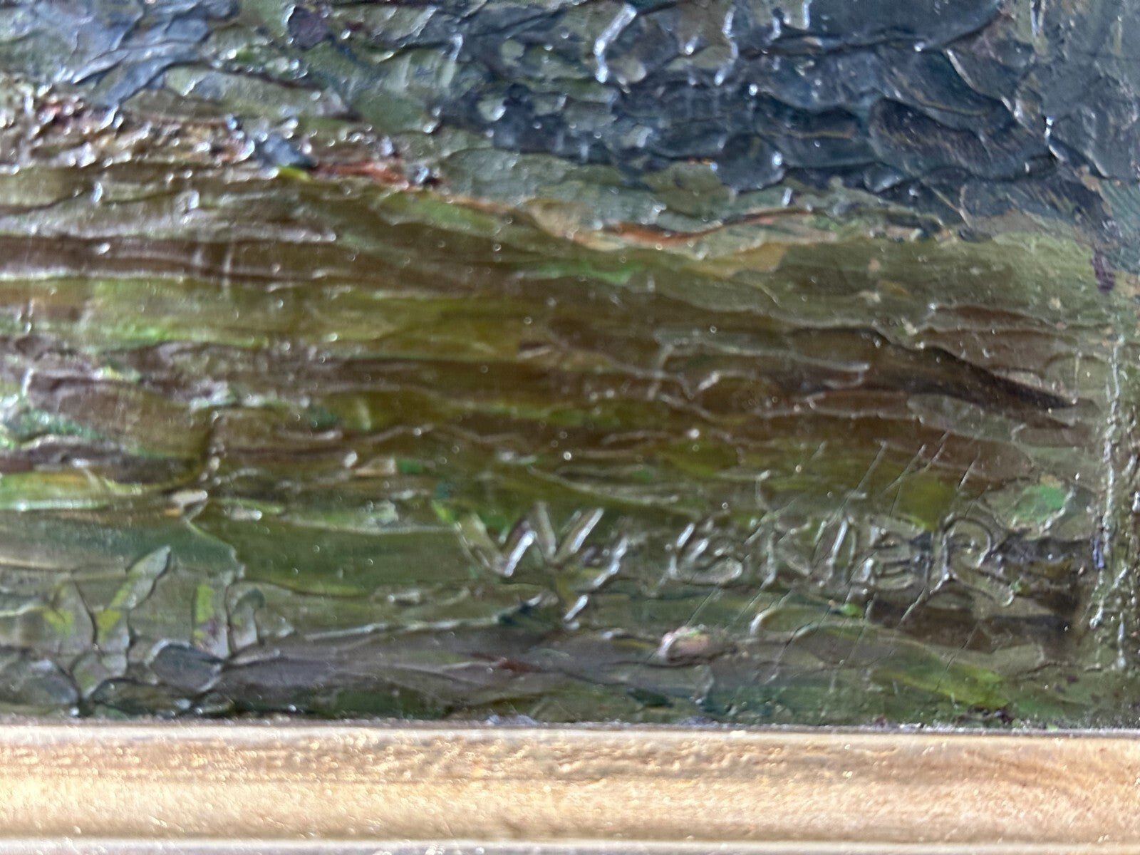 Reiner Wagner - Öl auf Platte - bayrisches Alpenvorland - signiert - gerahmt10