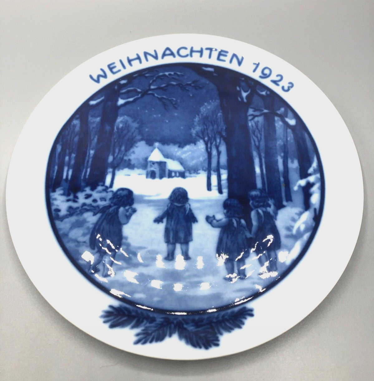 Rosenthal Weihnachtsteller 1923 Entwurf Ernst Hoefer Berlin 1A Zustand Ø 21 cm1