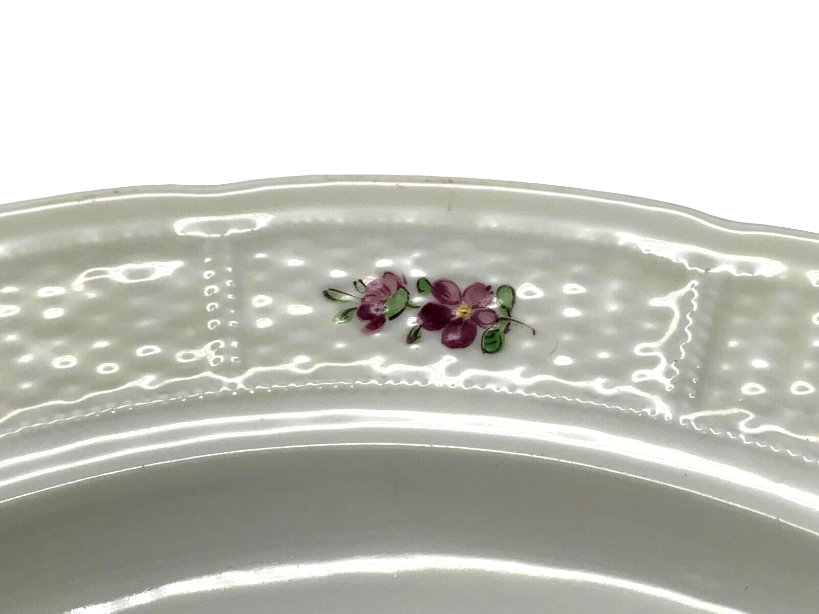 Nymphenburg - Porzellan Teller - Blumenbukett - ca 1920/30 - Streublumen Bukett2