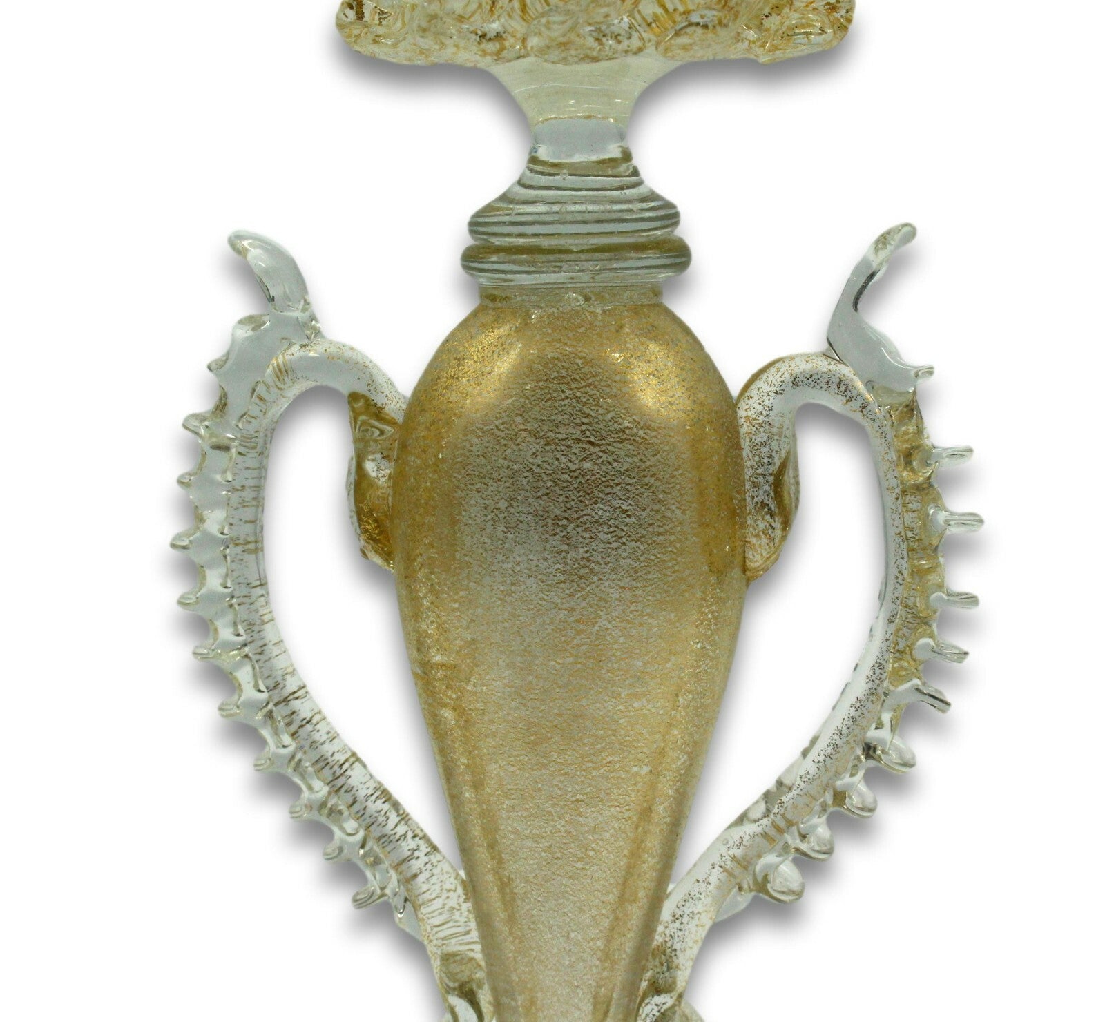 Salviati Murano - Handarbeit Kunstglas - mit Goldeinschmelzung - Blütenform6