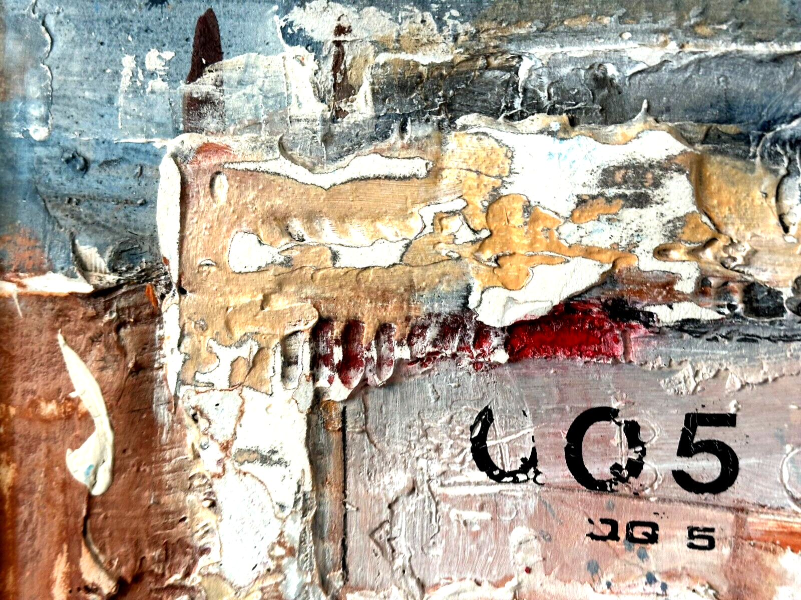 Nikola Zigon - Öl auf Leinwand Collage Mischtechnik - 2004 - gerahmt - signiert2