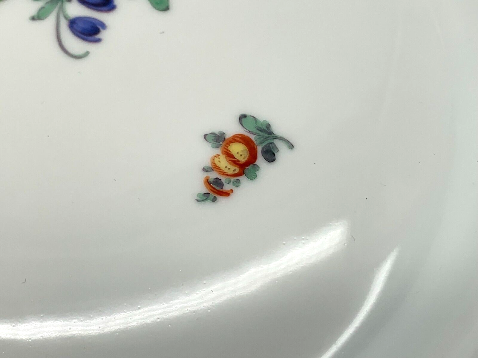 Nymphenburg - Porzellan Teller - Blumenbukett - ca 1920/30 - Streublumen Bukett6
