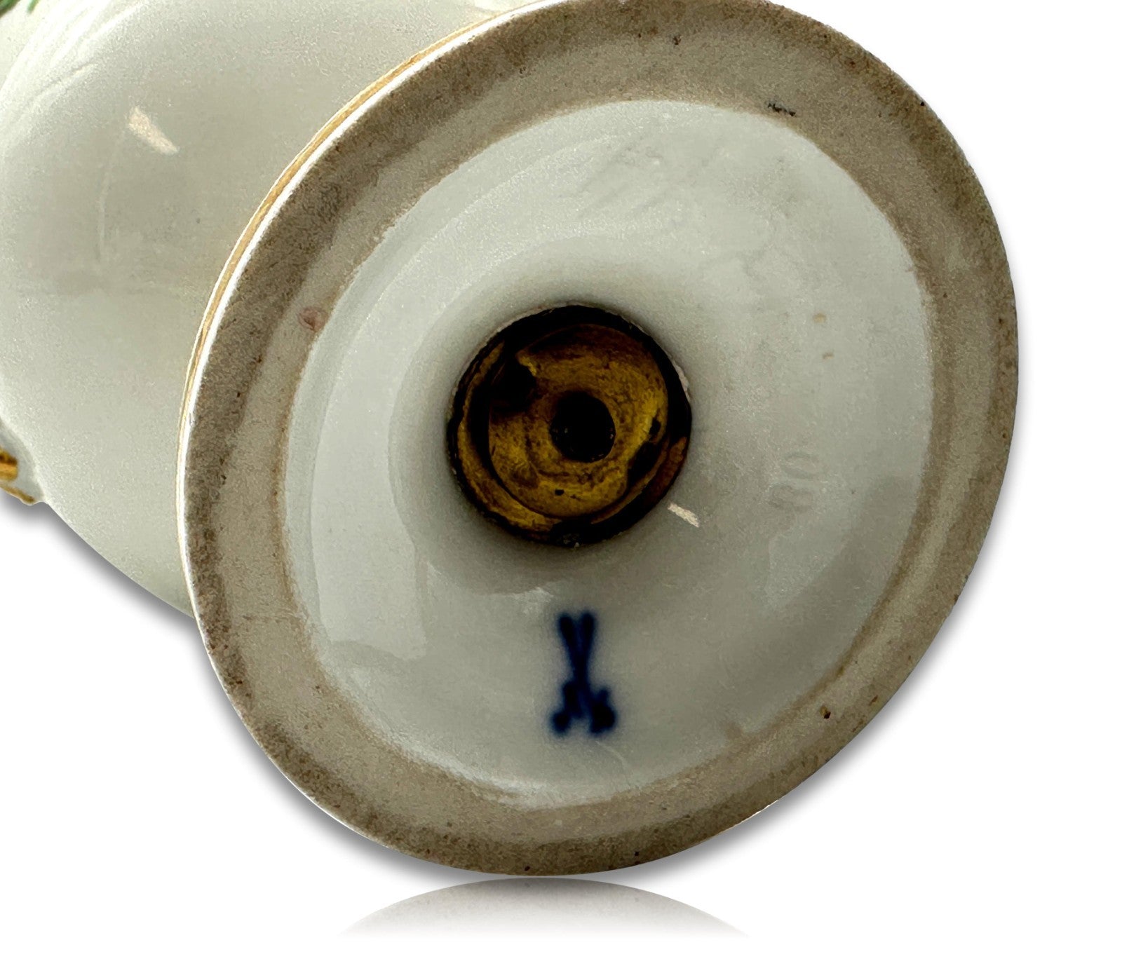 Antike Meissen Amphorenvase um 1900 – Handbemalt mit Rosen & Goldstaffage10