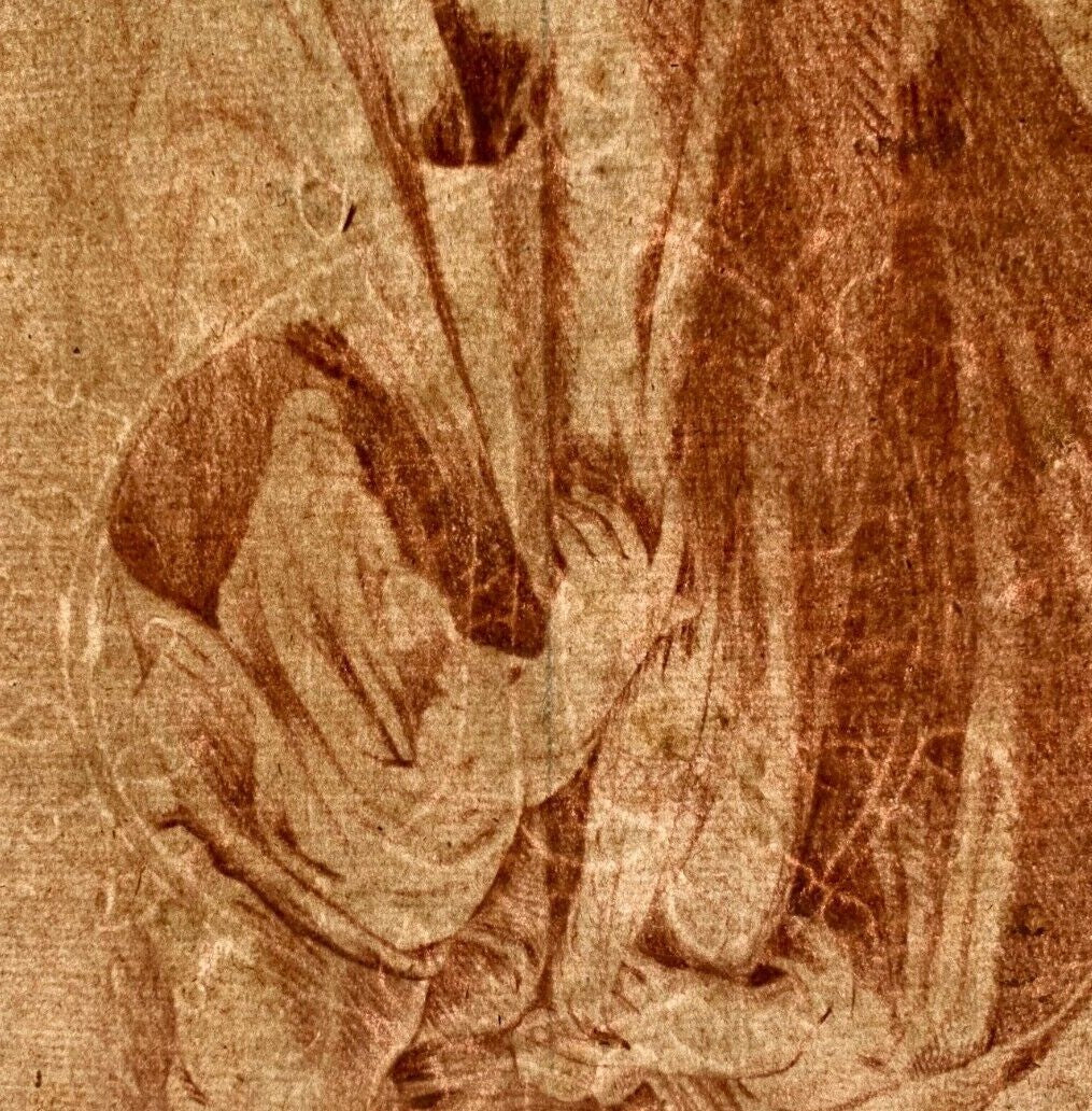 Rötelzeichnung um 1815 - Sibille Phrigiene Gilles Rousselet - Büttenpapier 5