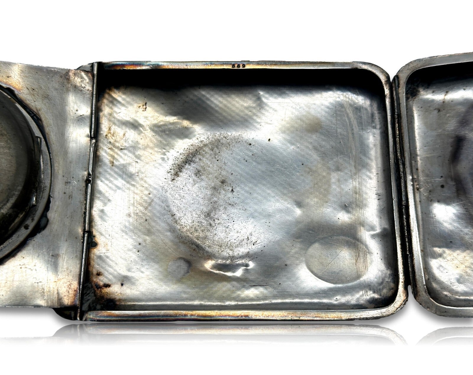 Octava Watch Reise-Uhr - 8 Tage Werk - Sterling Silber Silver Etui - um 192012