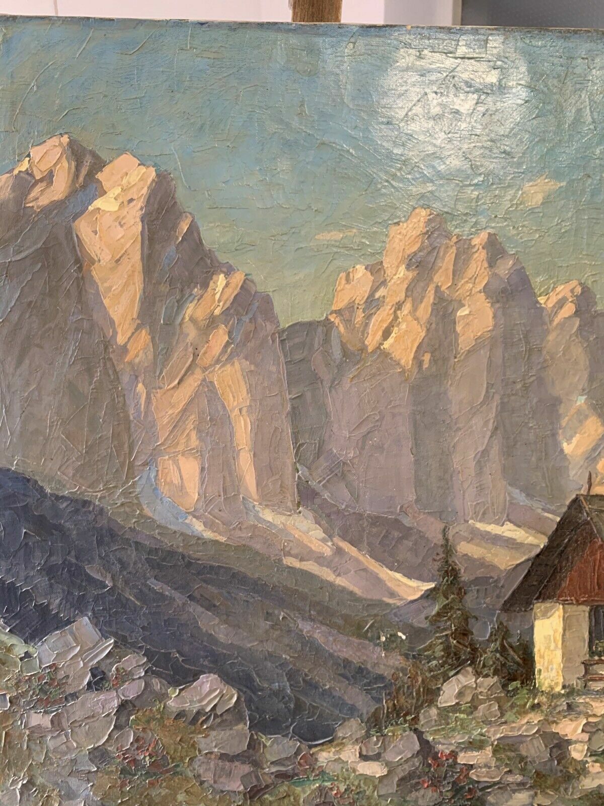 Adalbert Sutor - Ölgemälde - Öl auf Leinwand - ungerahmt - Tiroler Kapelle5