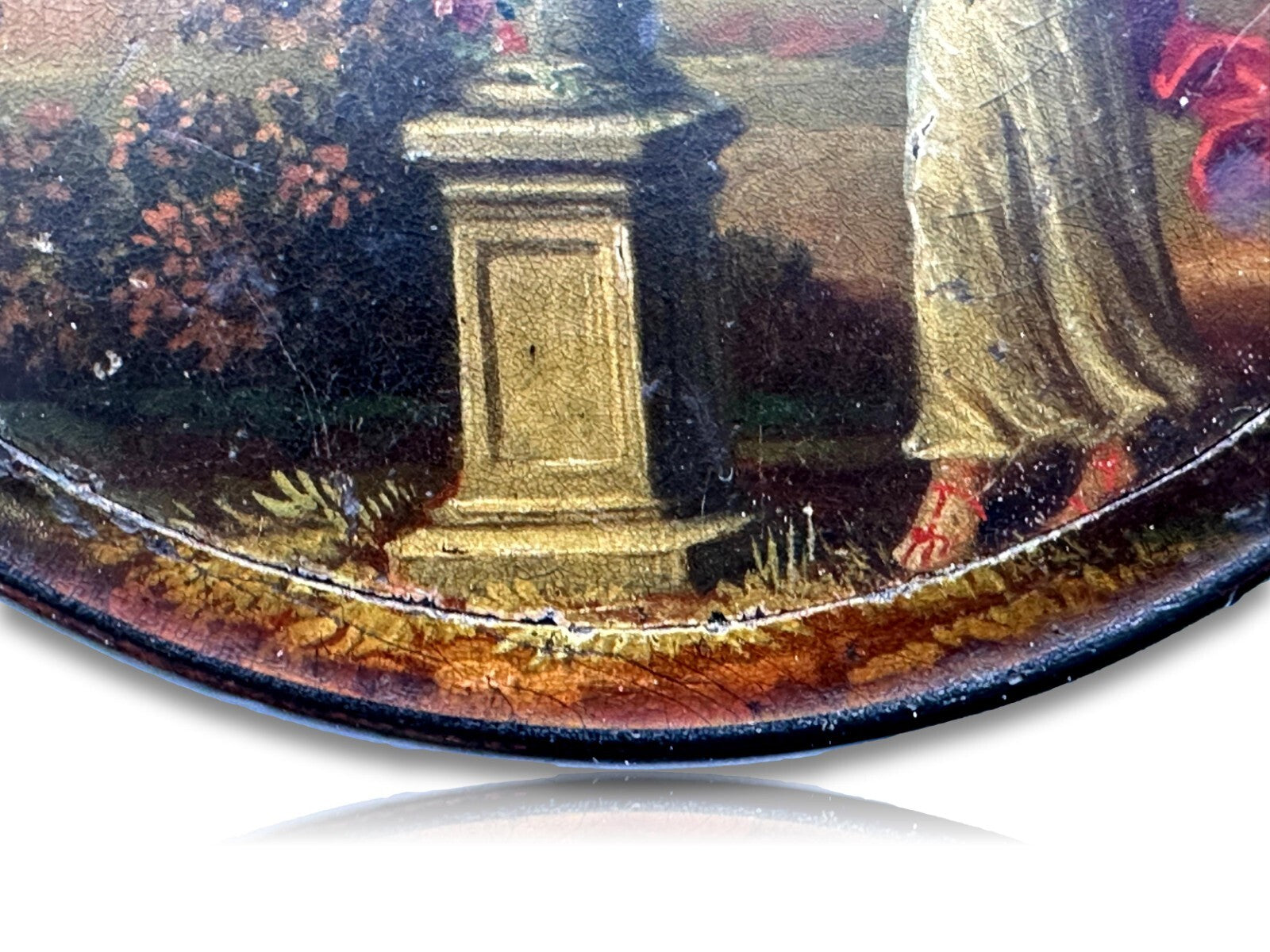 Lackdose Tabakdose Tabatiere Schnupftabakdose - Handbemalt - Art nach Stobwasser13