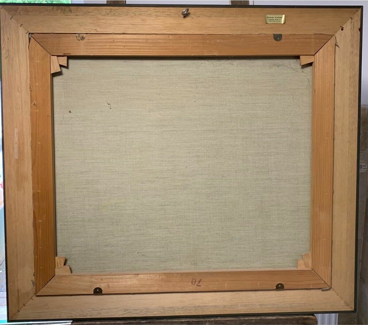 Ölgemälde - Öl auf Leinwand - signiert Monogramm - 'Der Gebirgsbach' - gerahmt9
