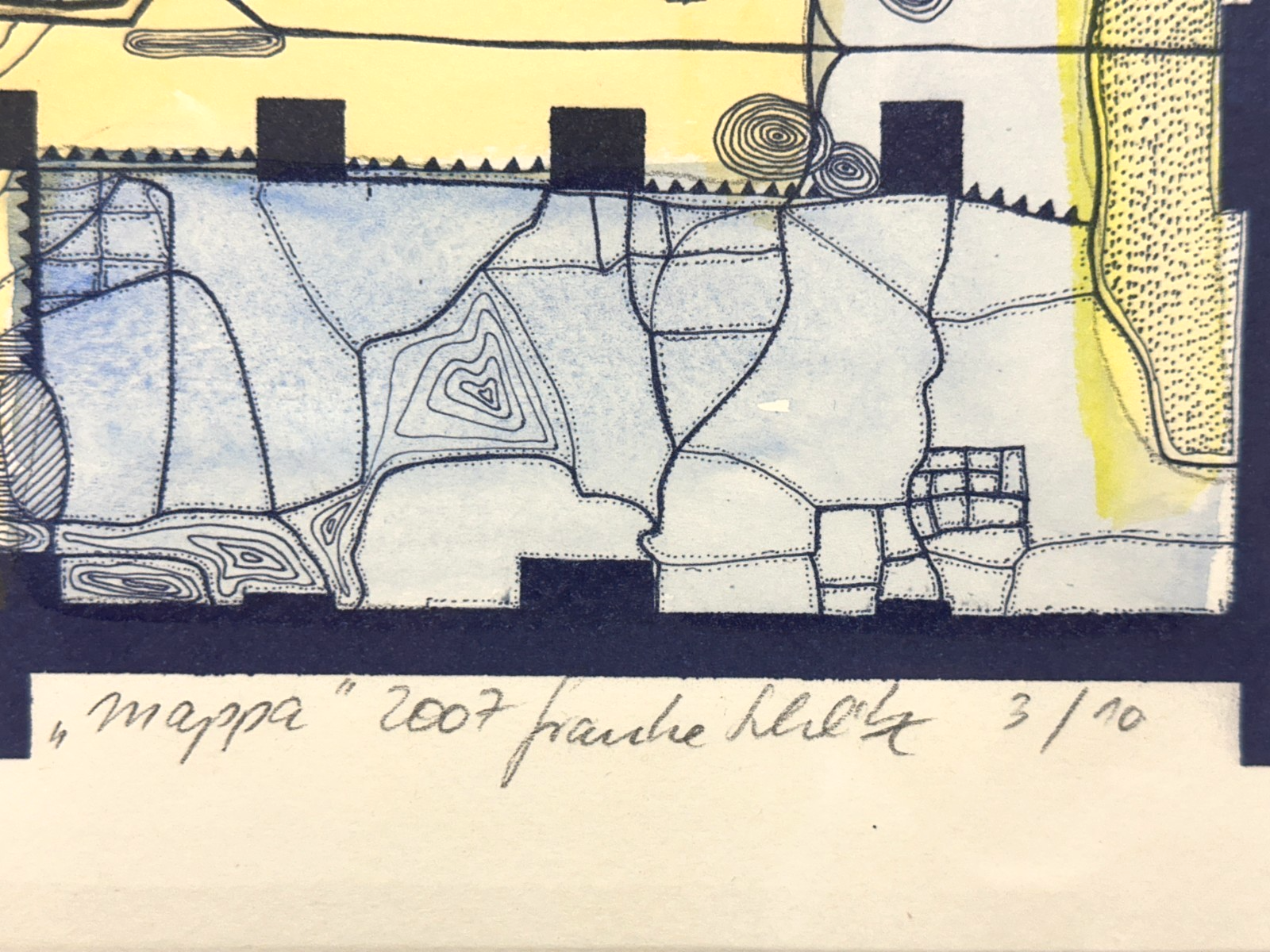 Frauke Schlitz – „Mappa“, 2007 - kolorierte Lithografie - signiert & nummeriert12