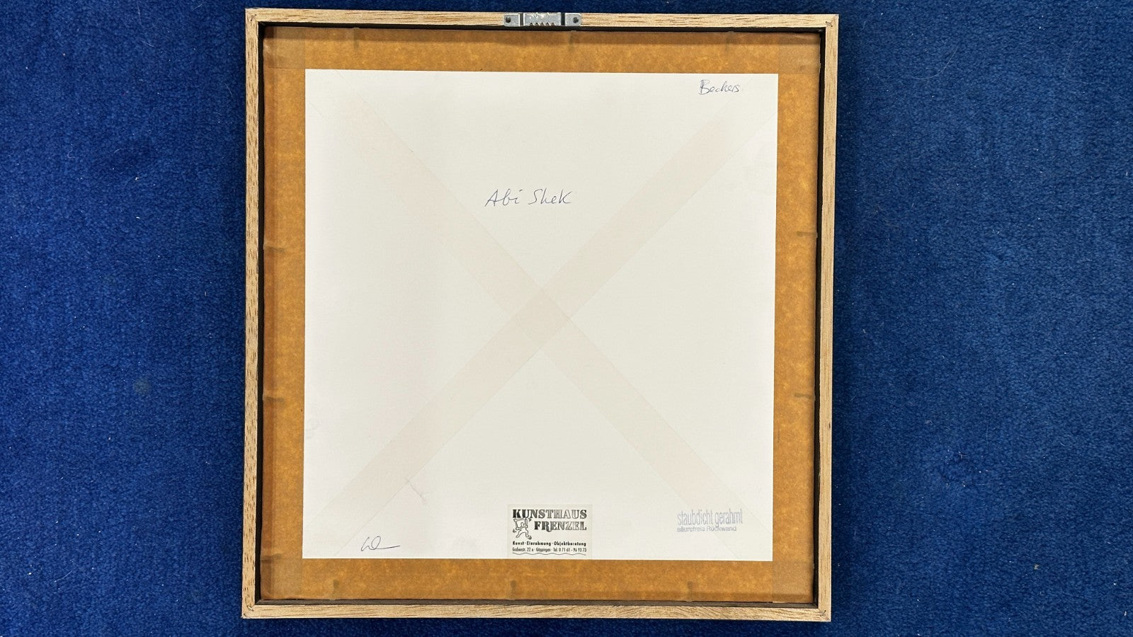 Abi Shek – Linolschnitt - „Delfine/Wale“ - signiert & nummeriert 49/55, gerahmt10