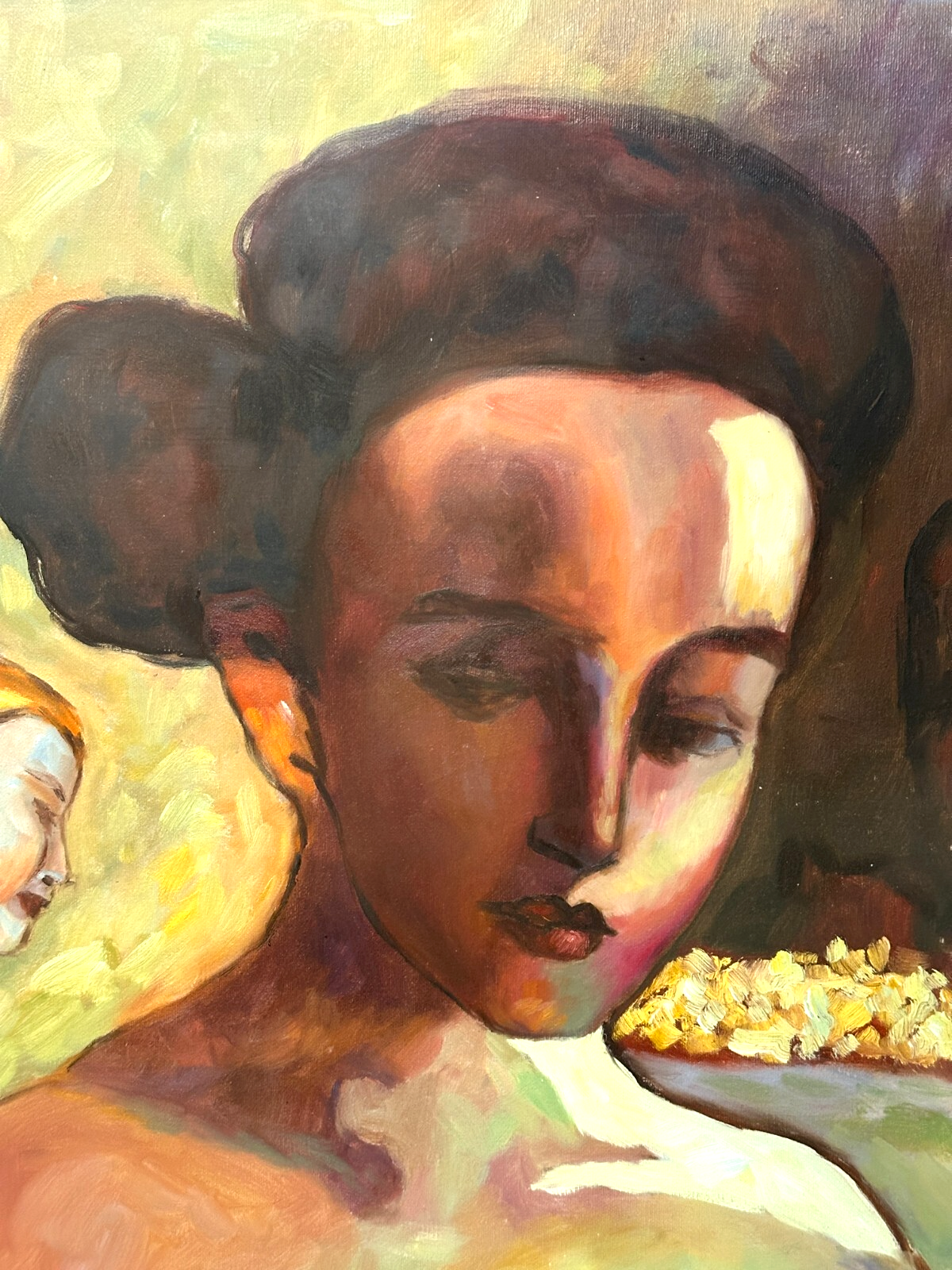 Öl-/Acrylmalerei - Damen Portrait - Frauenfigur in symbolistisch-surrealer Szene2