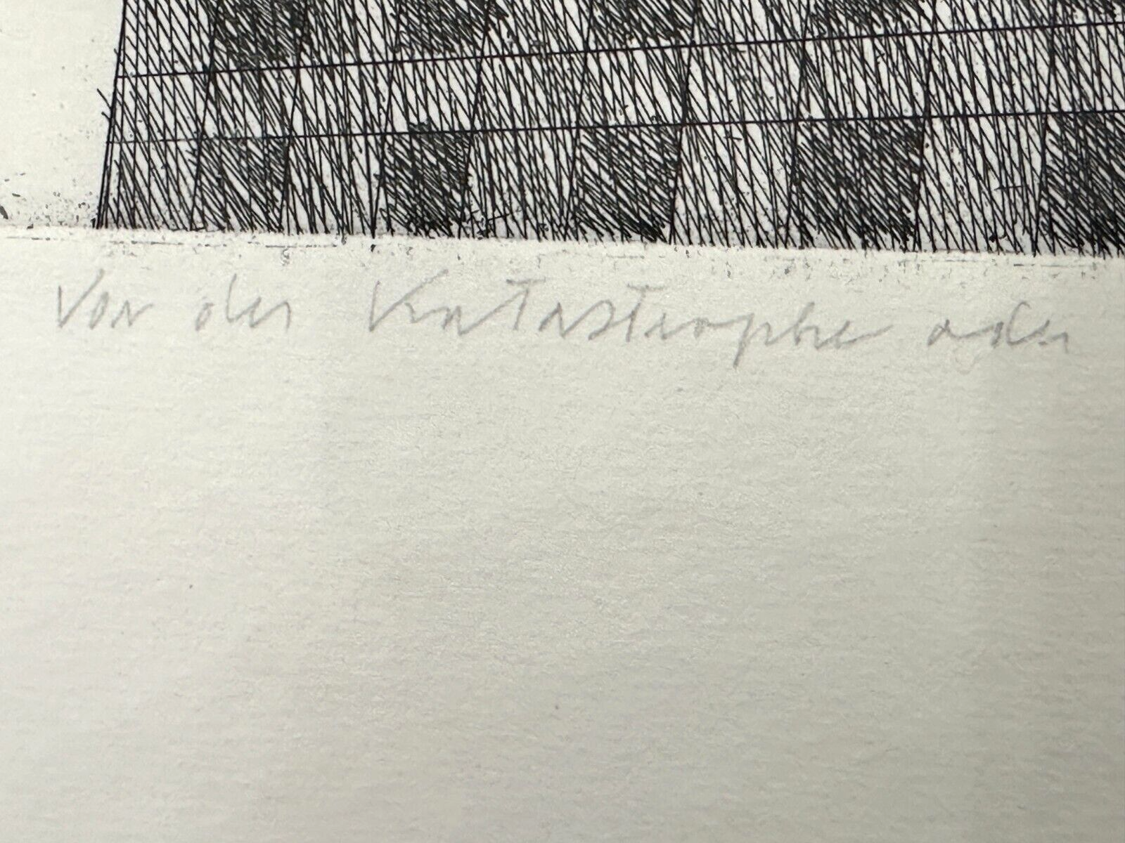Paul Flora - Radierung um 1977 - 'Vor der Katastrophe... ' - signiert nummeriert14