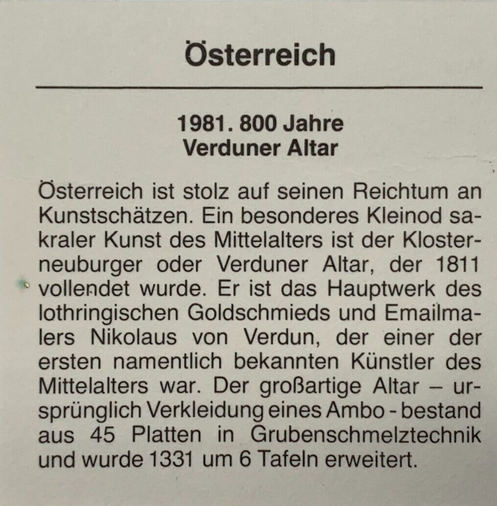 500 Schilling Österreich - Silber Münze - 800 Jahre Verduner Altar- PP2
