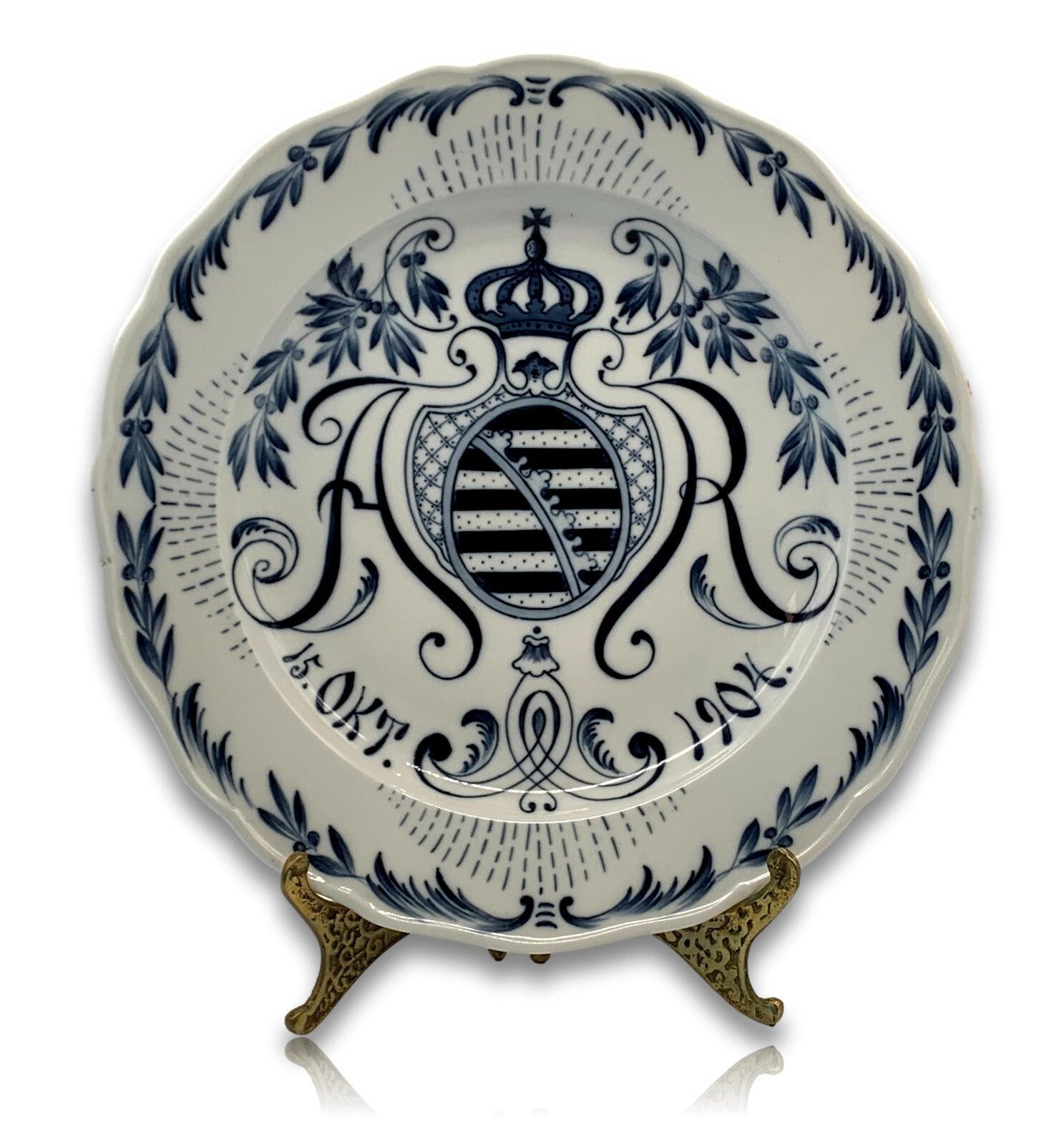 Meissen Porzellan - Regimentsteller Sachsen - Augustus Rex - Knaufzeit 19040