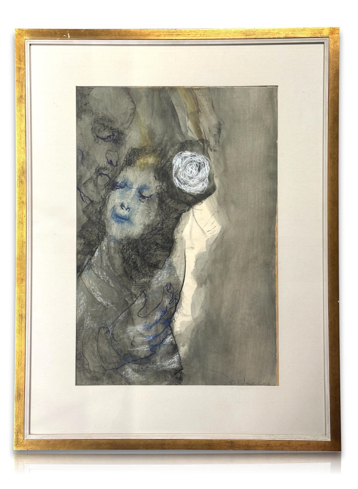 Emil Wachter 1921-2021 – Zärtliche Umarmung - 1972 - Mischtechnik auf Papier0