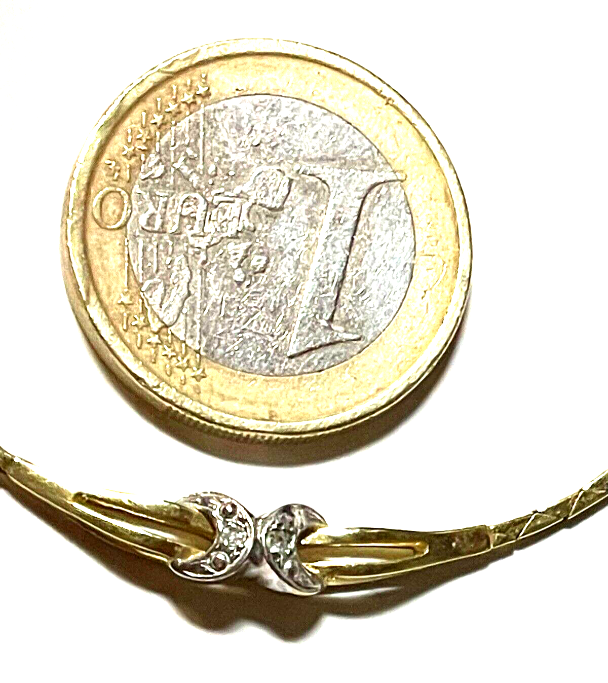333 Gold 8 K Halskette Collier ROWI 2 Diamanten Juwelier Infinity zeitloser Chic10