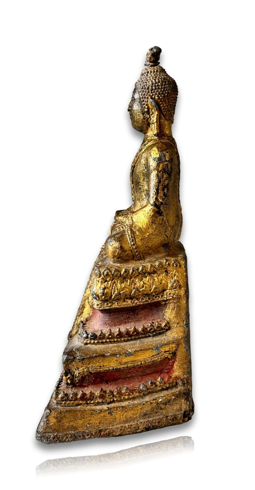 Feuervergoldeter Bronze - Buddha - Dhyana Mudra - Thailand 19. Jahrhundert2