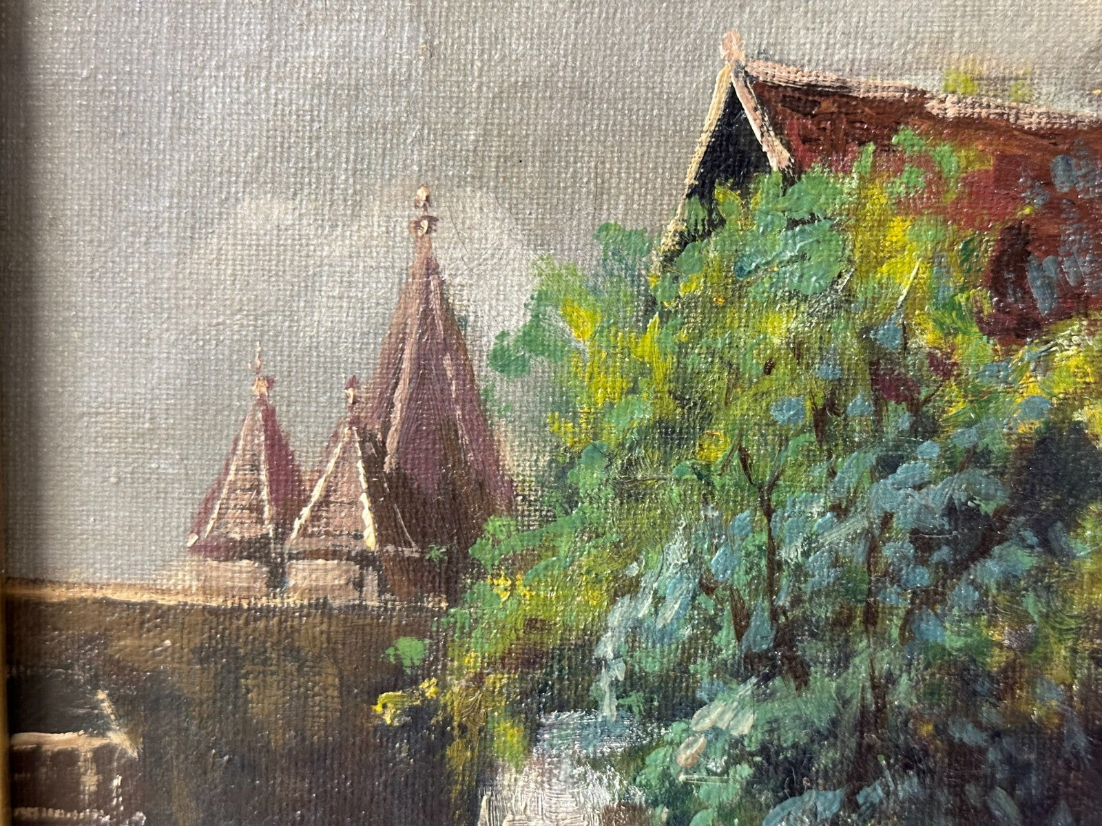 Öl auf Leinwand - Hermann Wolff - Hegereiterhaus Rothenburg a. d. T. - signiert6