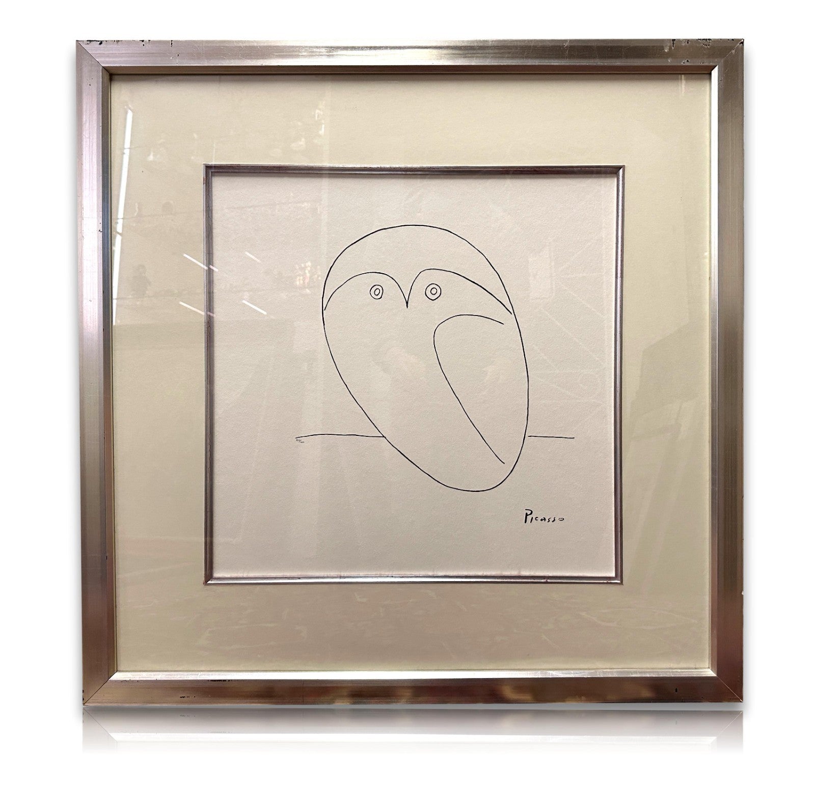 Pablo Picasso (1881–1973) – Lithografie „Eule“ - nummeriert 753/882 - gerahmt0